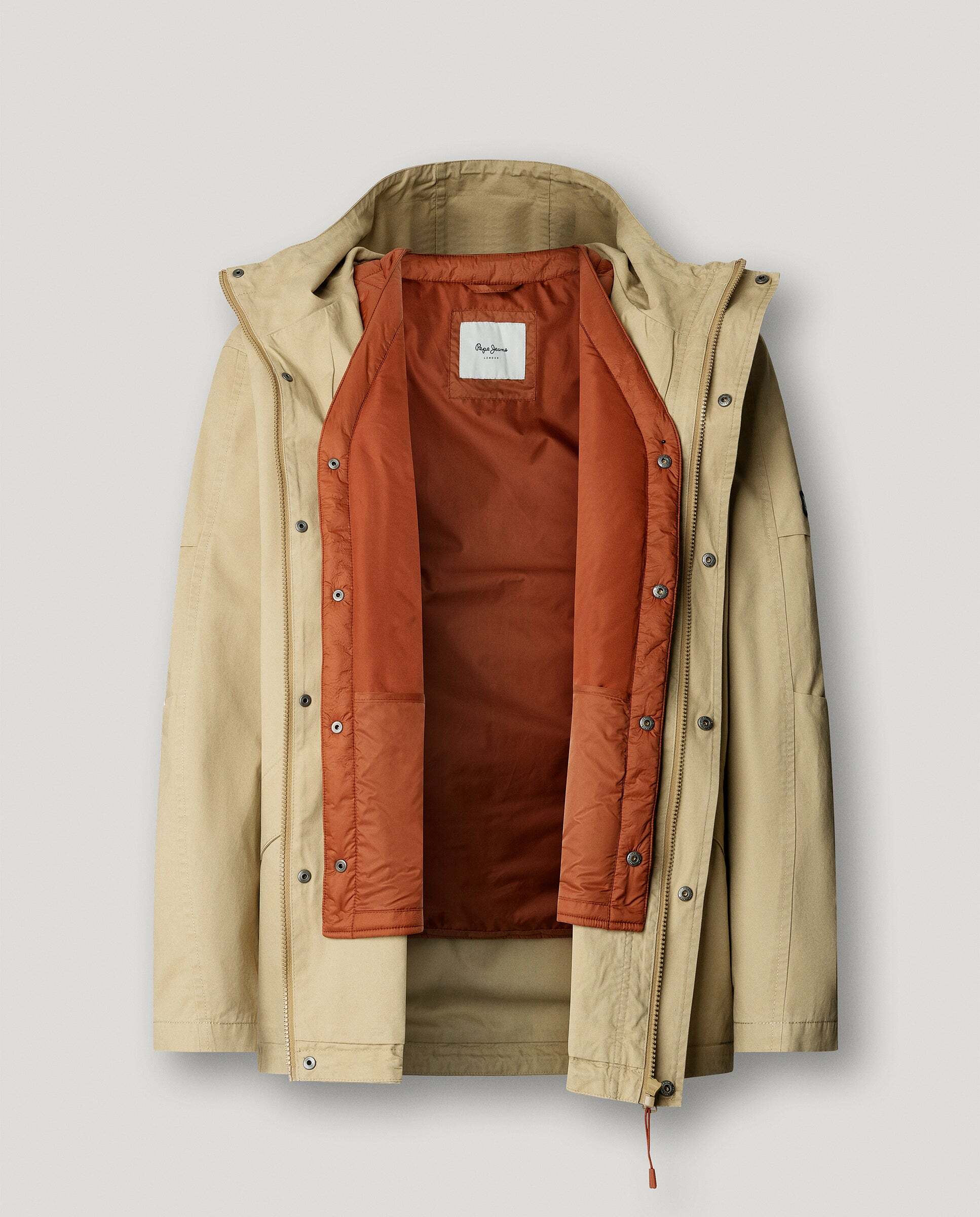 Imagen 0 de Parka de hombre con capucha Natural
