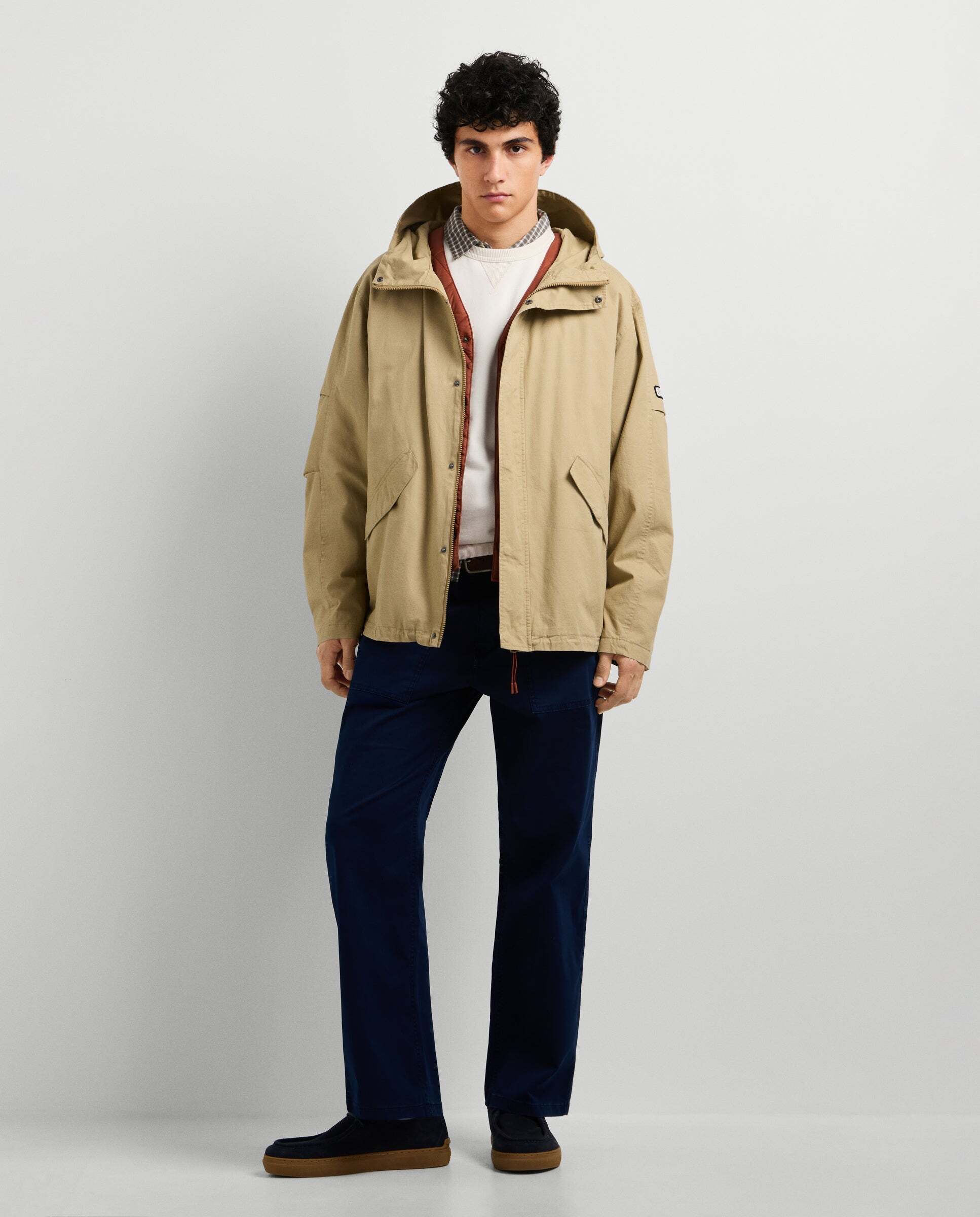 Parka de hombre con capucha - Pepe Jeans - Natural Natural-3