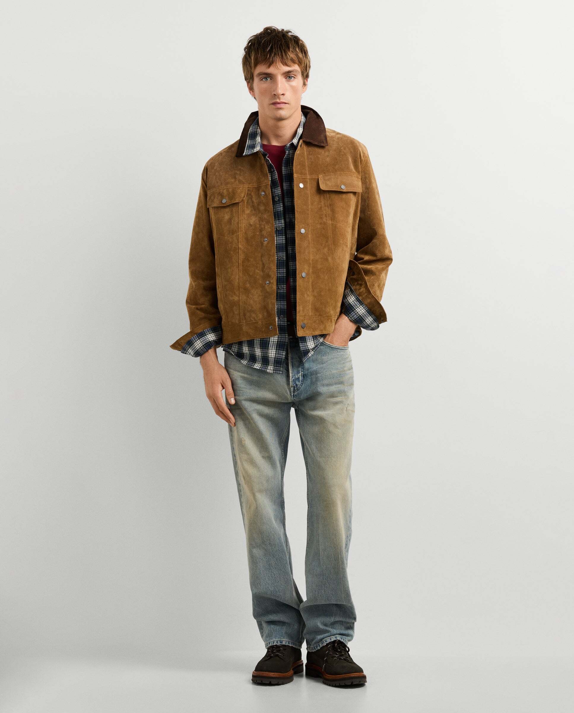 Cazadora de hombre 100% piel fit regular - Pepe Jeans - Marrón Marrón-2
