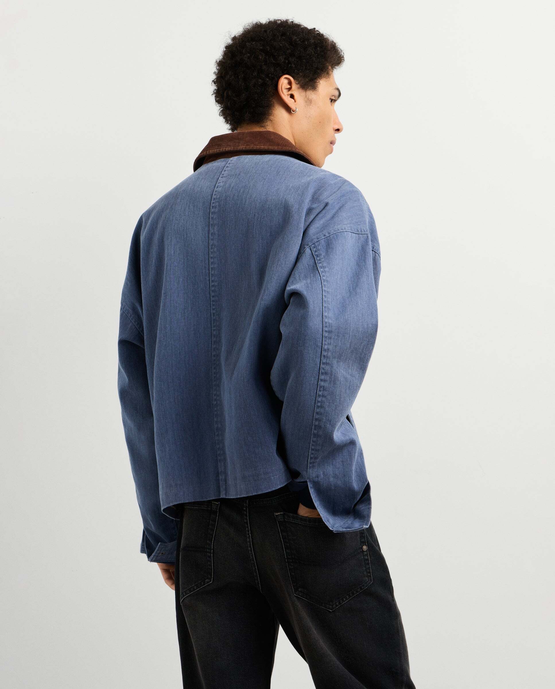 Cazadora de hombre sarga fit regular - Pepe Jeans - Azul Azul-3