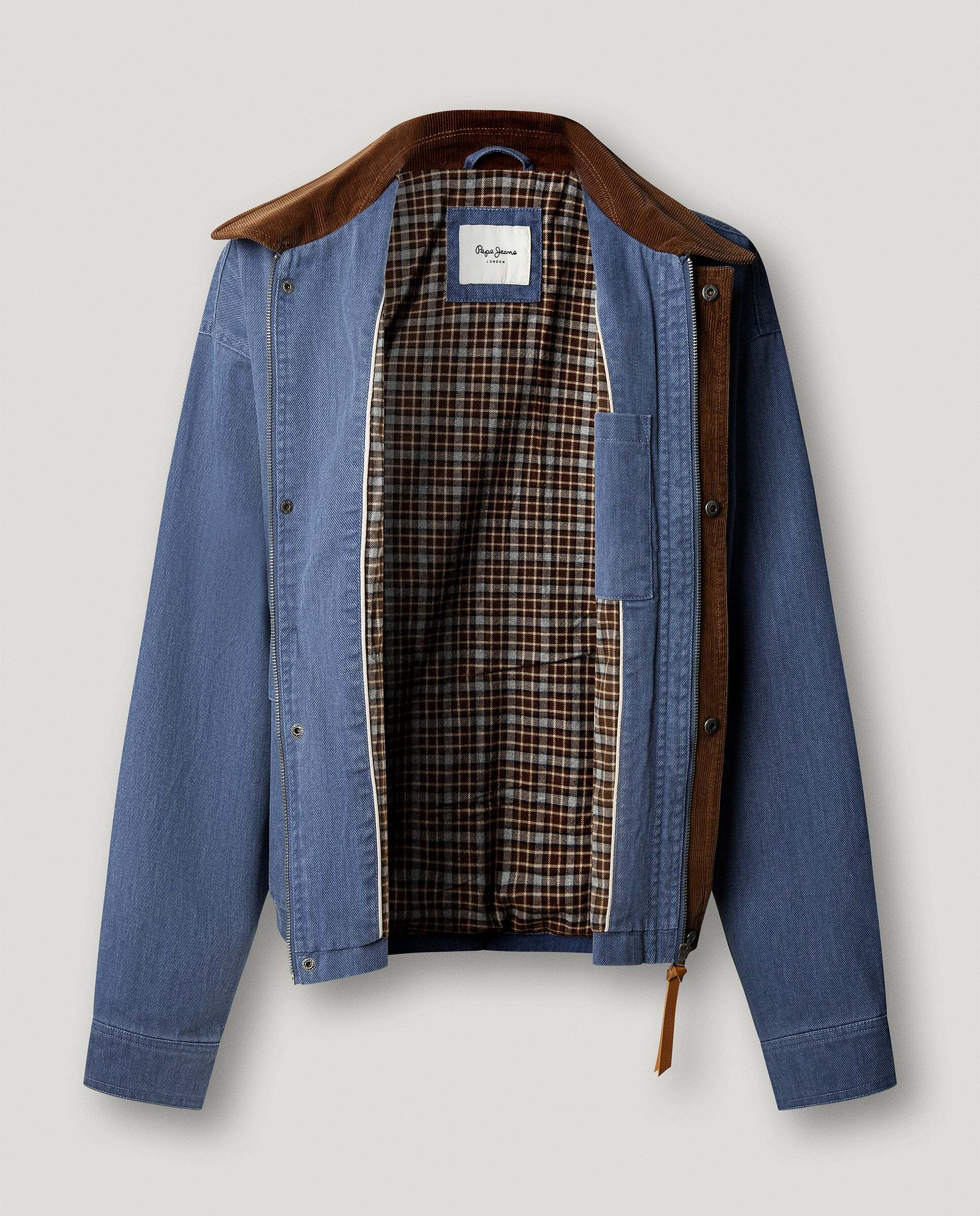 Cazadora de hombre sarga fit regular - Pepe Jeans - Azul Azul-6