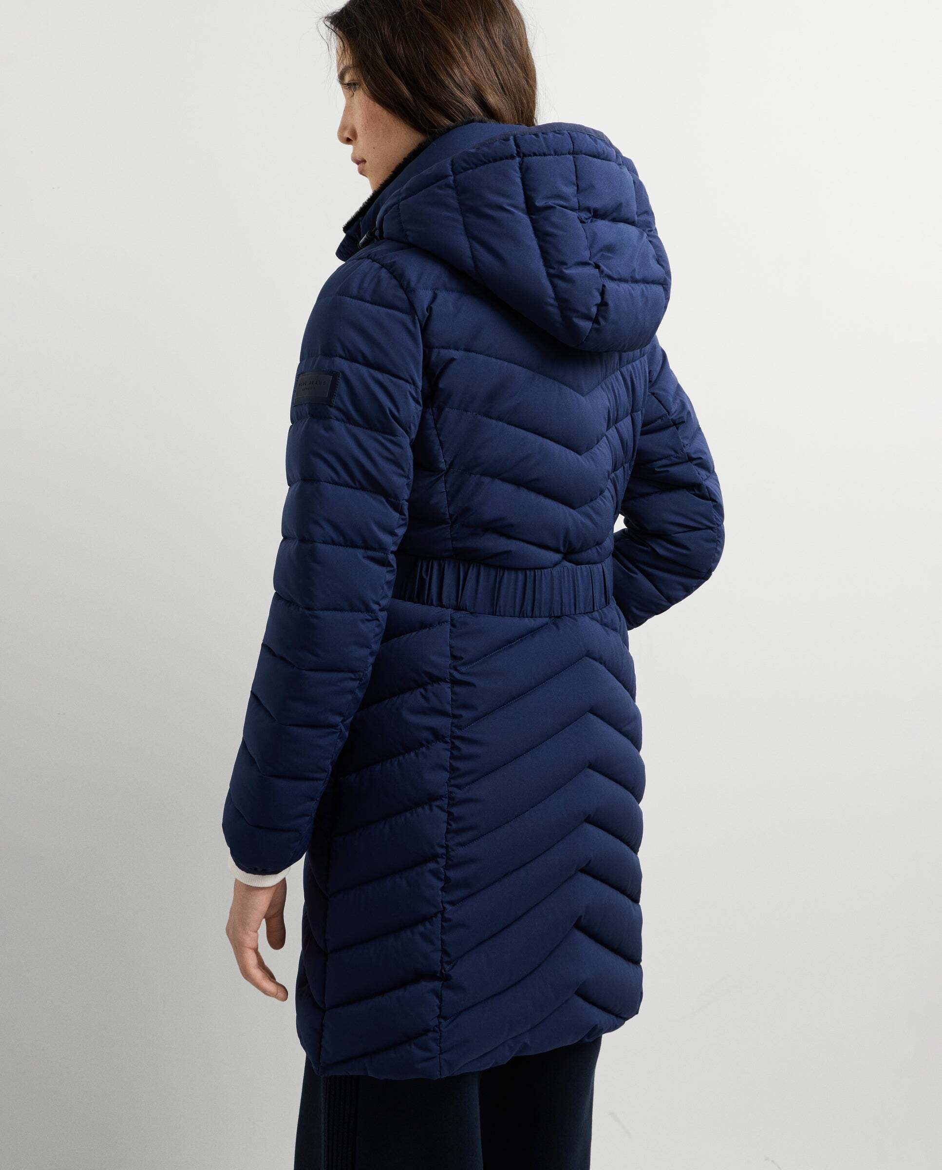 Plumífero de mujer largo con cinturón - Pepe Jeans - Azul Azul-2