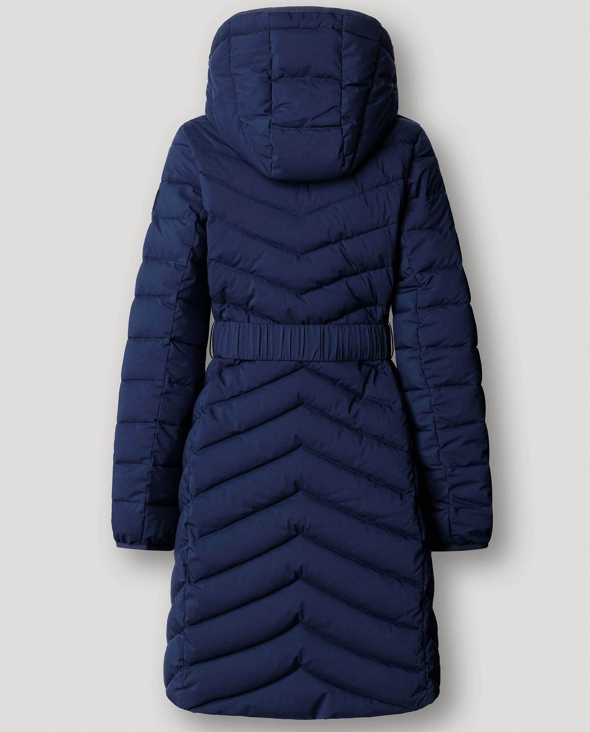 Plumífero de mujer largo con cinturón - Pepe Jeans - Azul Azul-6