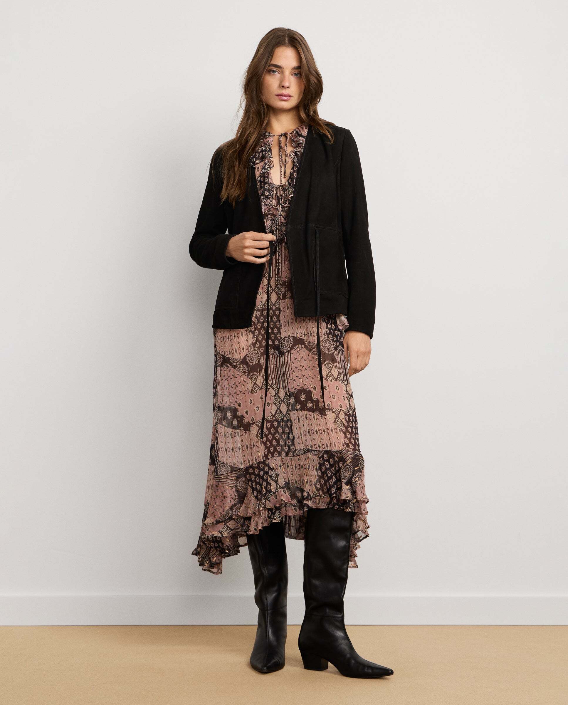 Chaqueta de mujer tipo kimono de ante - Pepe Jeans - Negro Negro-2