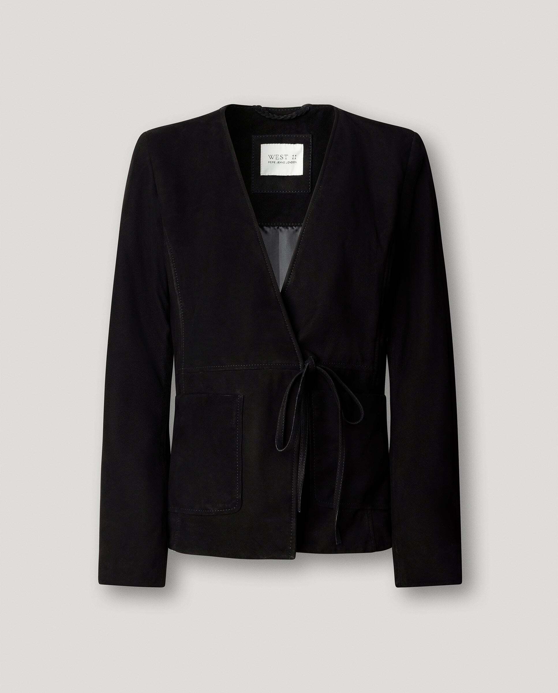 Chaqueta de mujer tipo kimono de ante - Pepe Jeans - Negro Negro-6