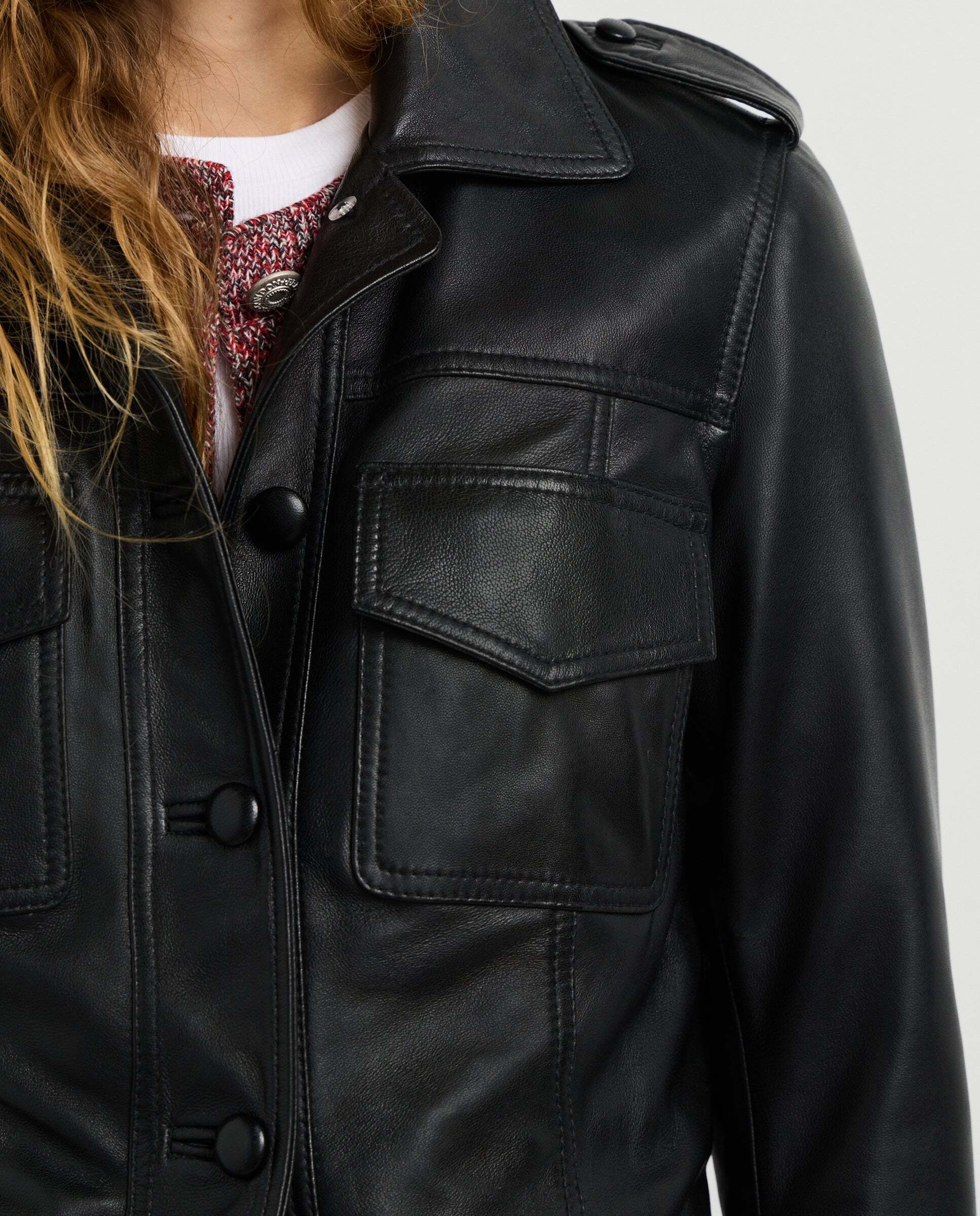 Imagen 4 de Cazador de mujer de piel - Pepe Jeans - Negro Negro