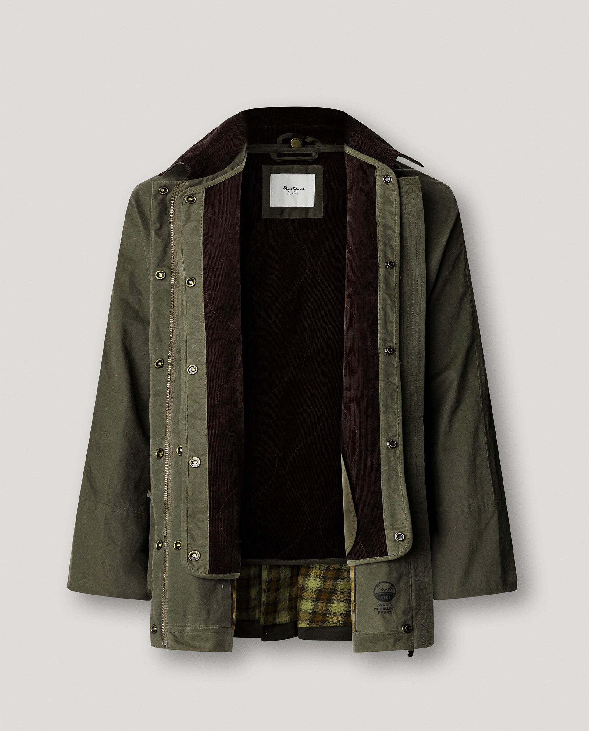 Chaqueta de mujer acabado encerado - Pepe Jeans - Verde Verde-5