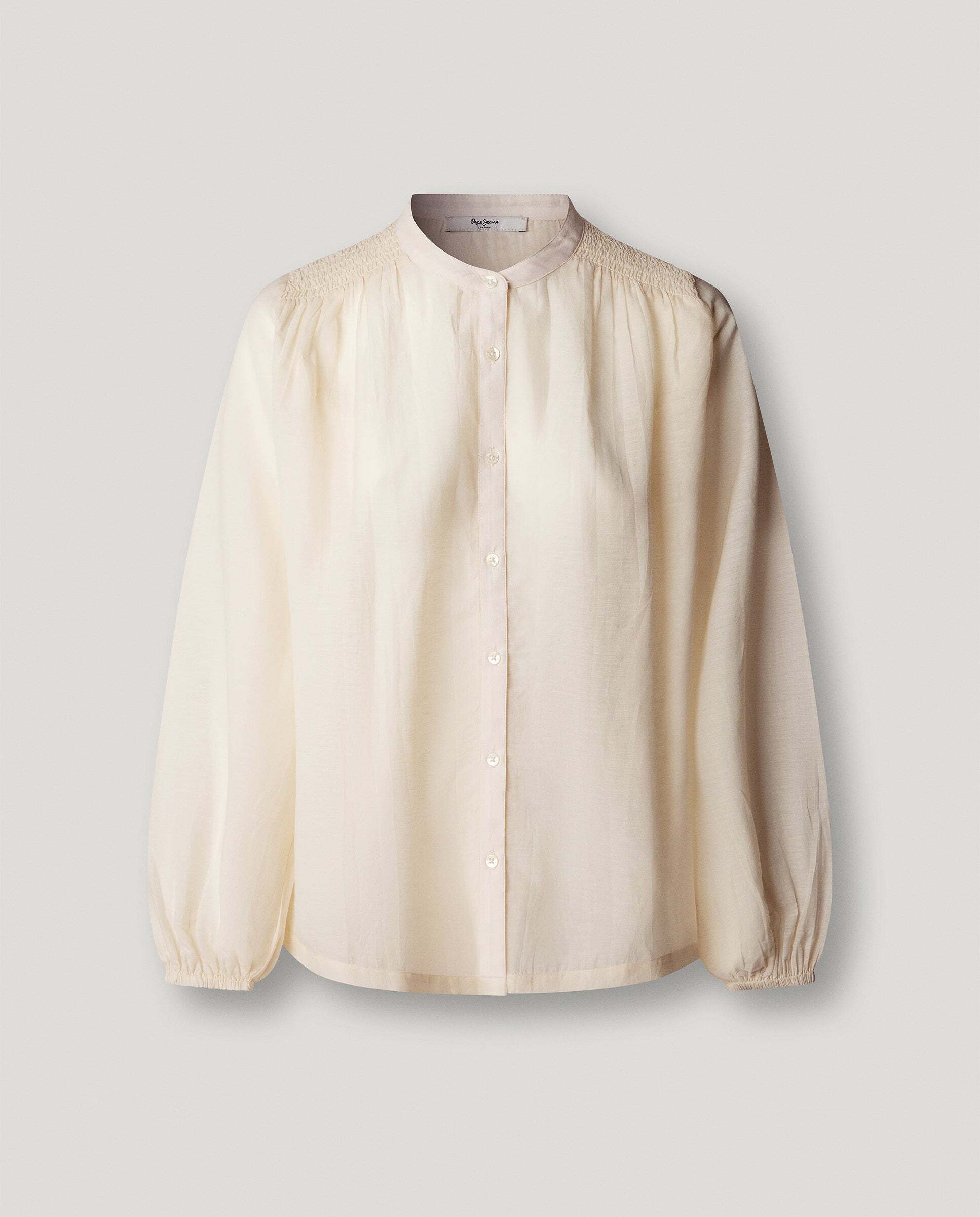 Blusa de mujer fluida cuello mao - Pepe Jeans - Blanco roto Blanco roto-6