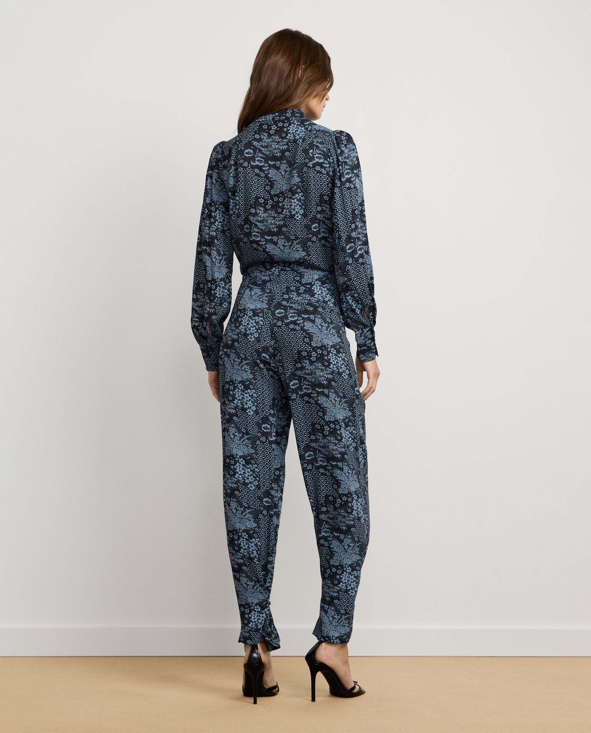 W11 jenet pant - Pepe Jeans - pantalon de mujer estampado floral fit loose - Azul Azul-3
