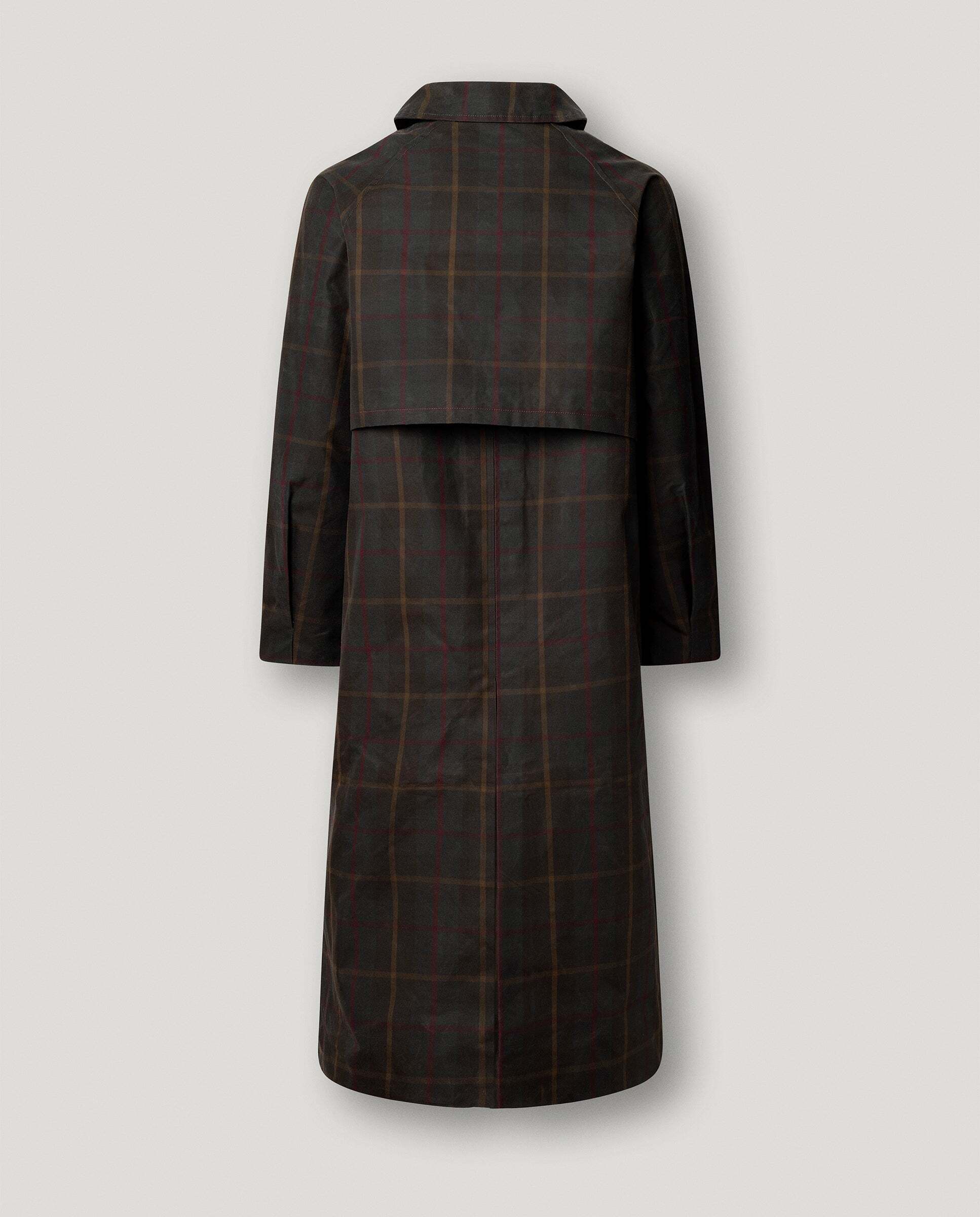 Gabardina de mujer larga de cuadros - Pepe Jeans - Verde Verde-5