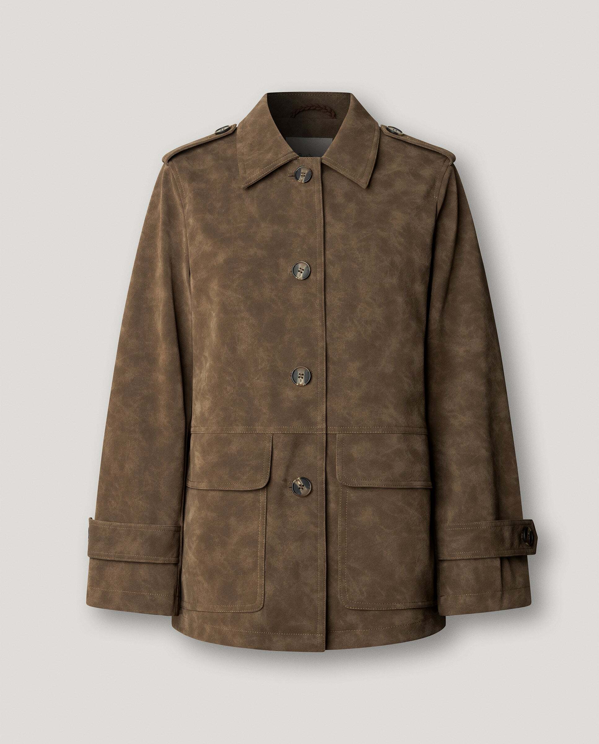 Chaqueta de mujer efecto ante - Pepe Jeans - Marrón chocolate Marrón chocolate-6