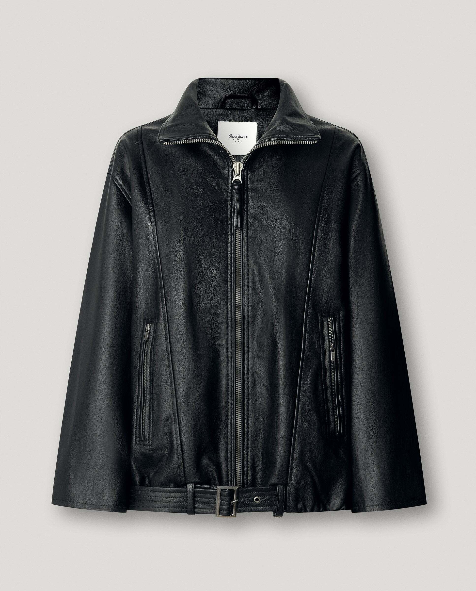 Cazadora de mujer efecto piel - Pepe Jeans - Negro Negro-6