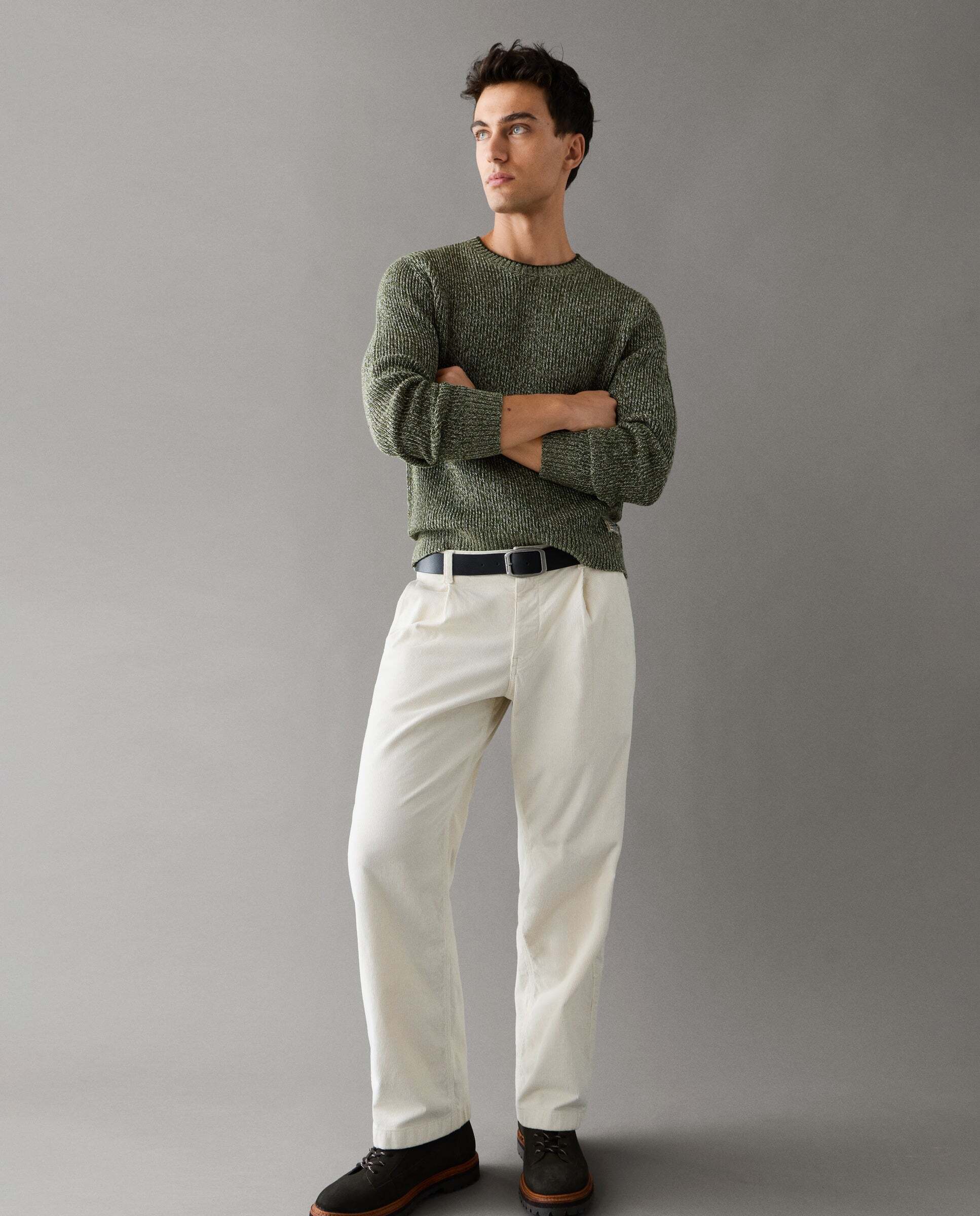 Pantalón de hombre chino pana fit relaxed - Pepe Jeans - Blanco Blanco-1
