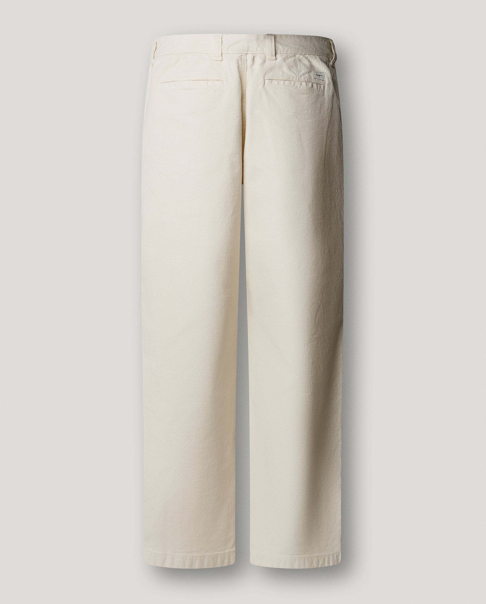 Pantalón de hombre chino pana fit relaxed - Pepe Jeans - Blanco Blanco-5