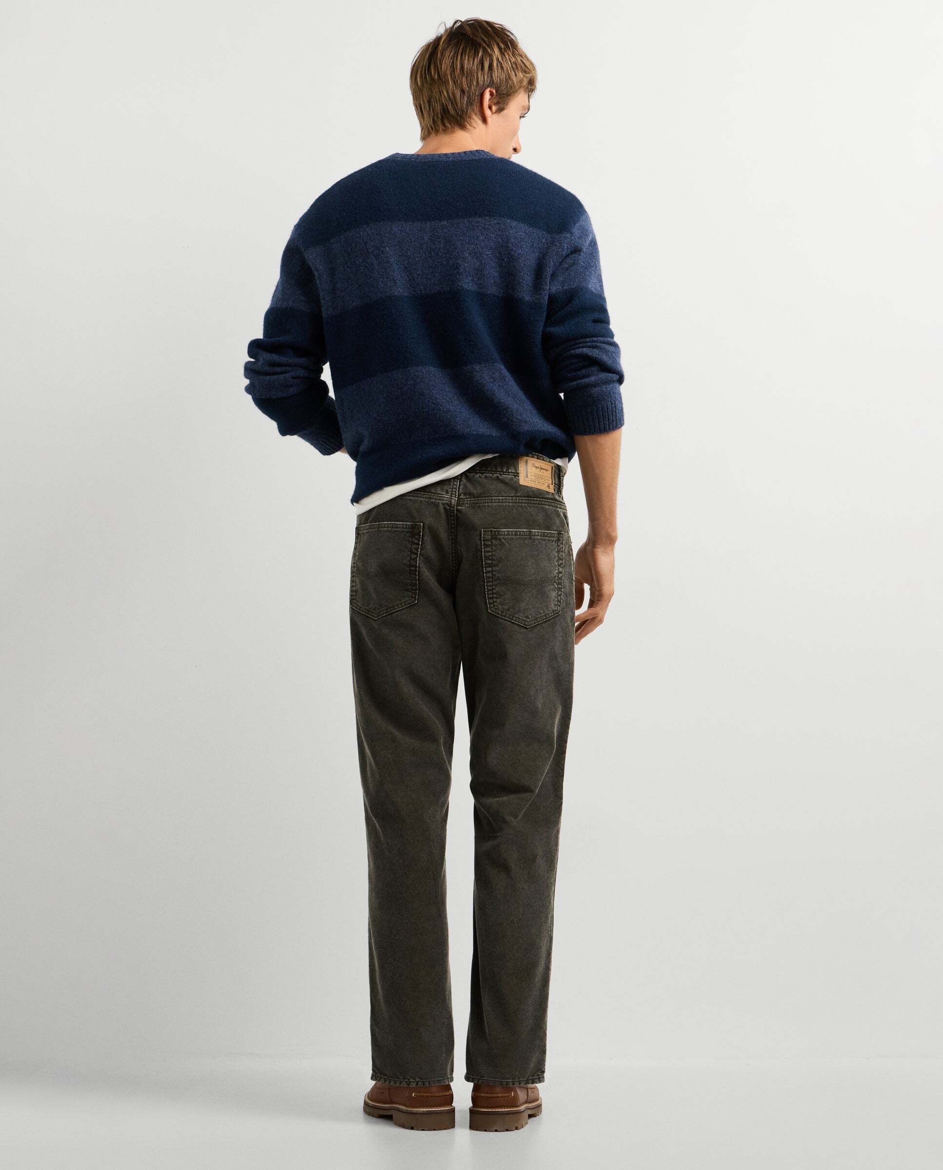 Pantalón de hombre 5 bolsillos pana fit regular - Pepe Jeans - Verde Oliva Verde Oliva-2