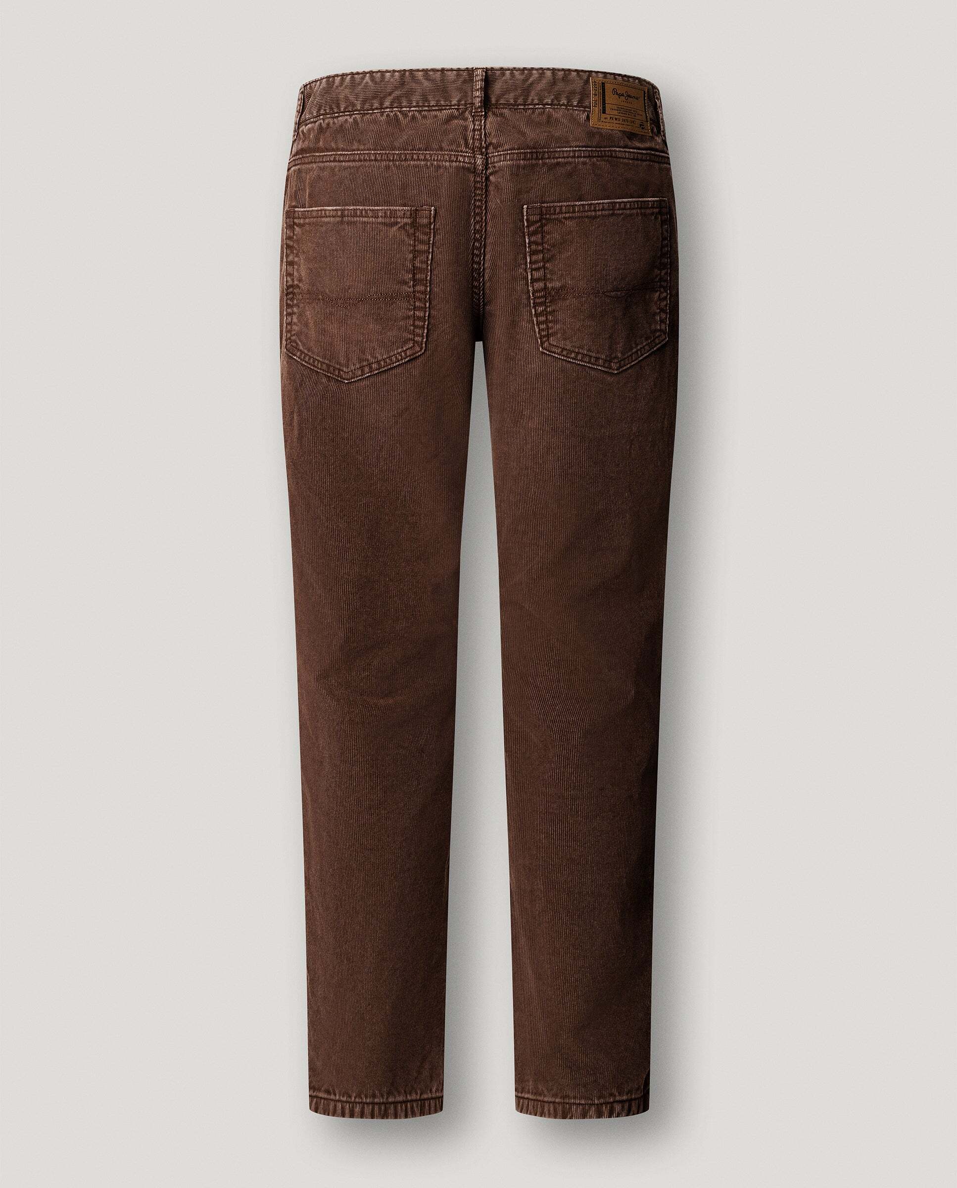 Cash - Pepe Jeans - pantalón 5 bolsillos pana fit regular - Marrón Marrón-5