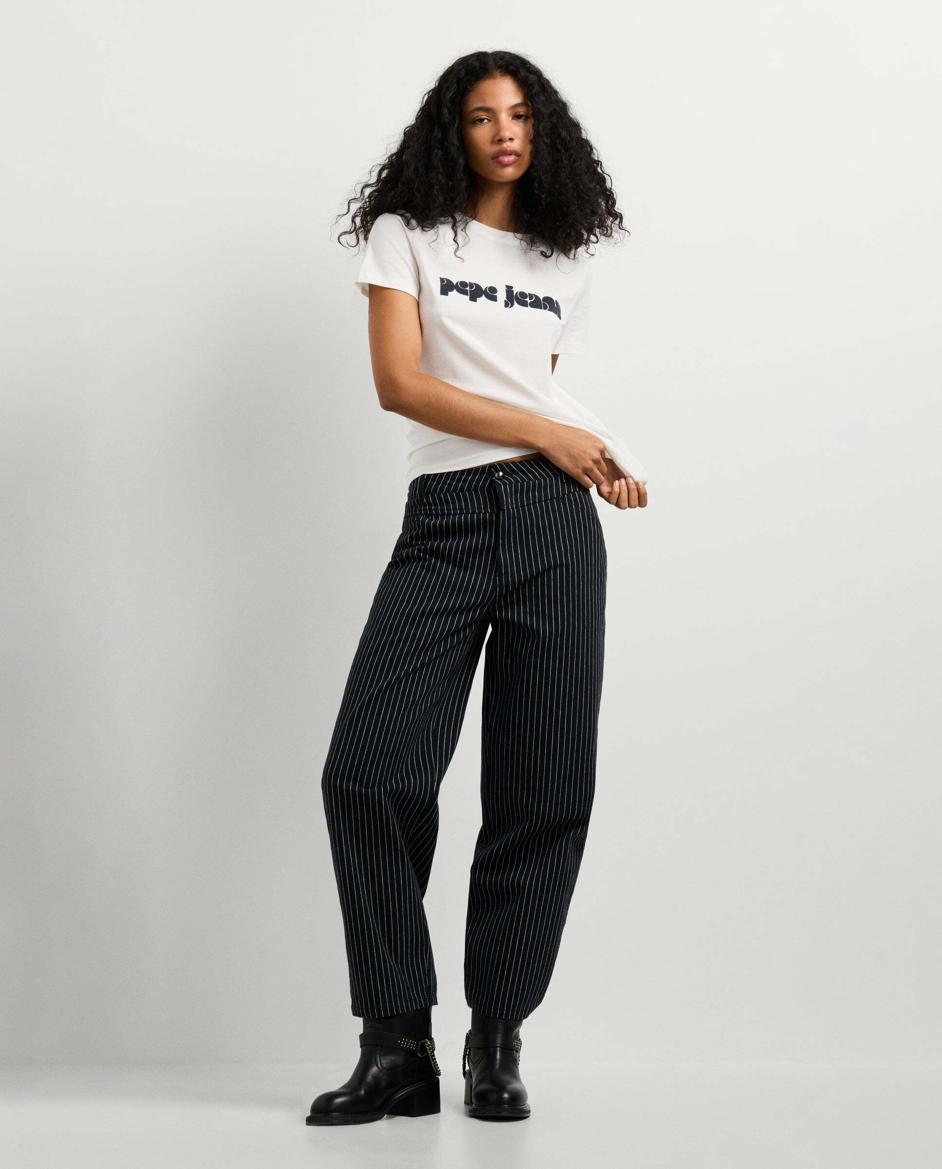 Camiseta de mujer logo retro estampado - Pepe Jeans - Blanco Blanco-2