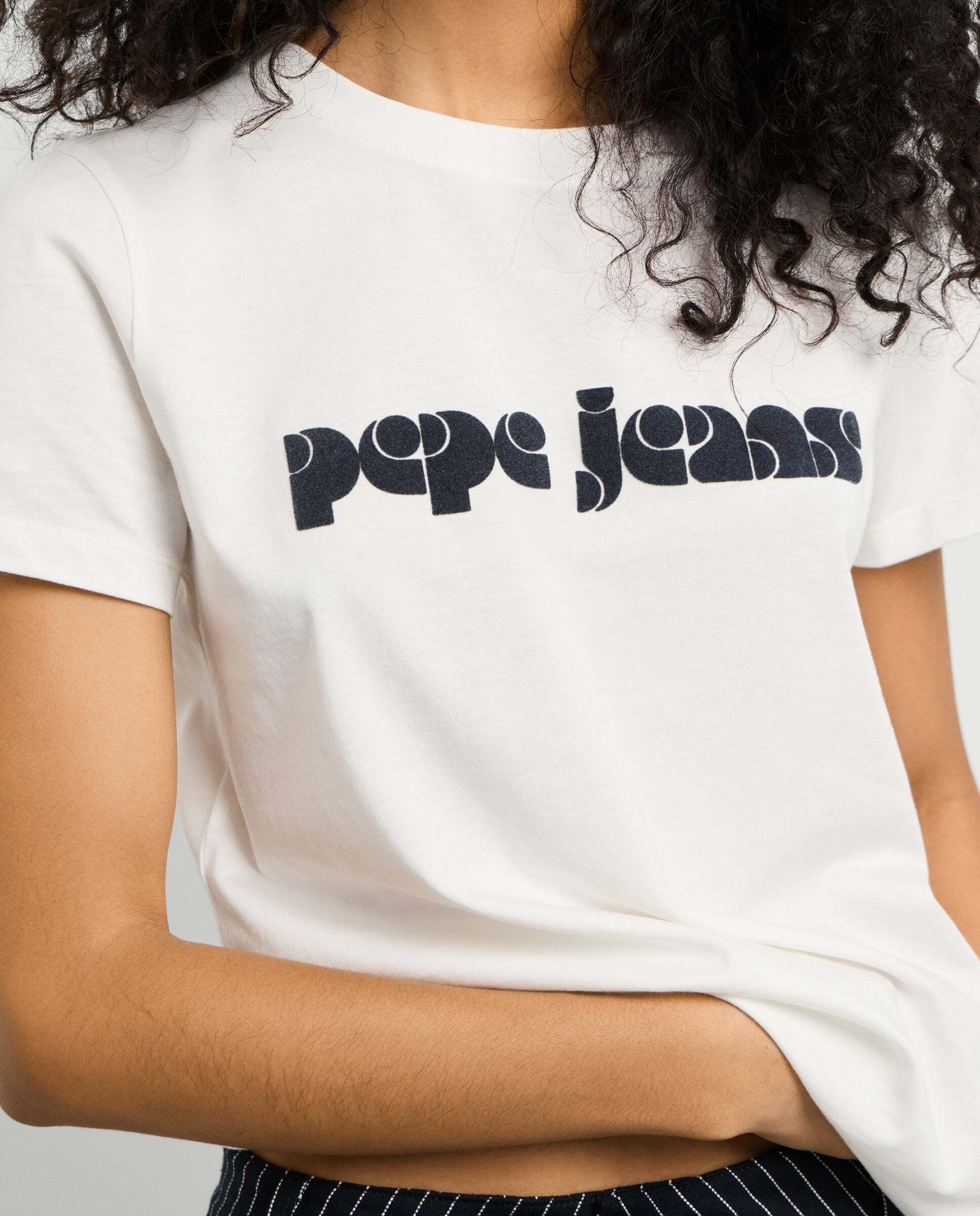 Camiseta de mujer logo retro estampado - Pepe Jeans - Blanco Blanco-4