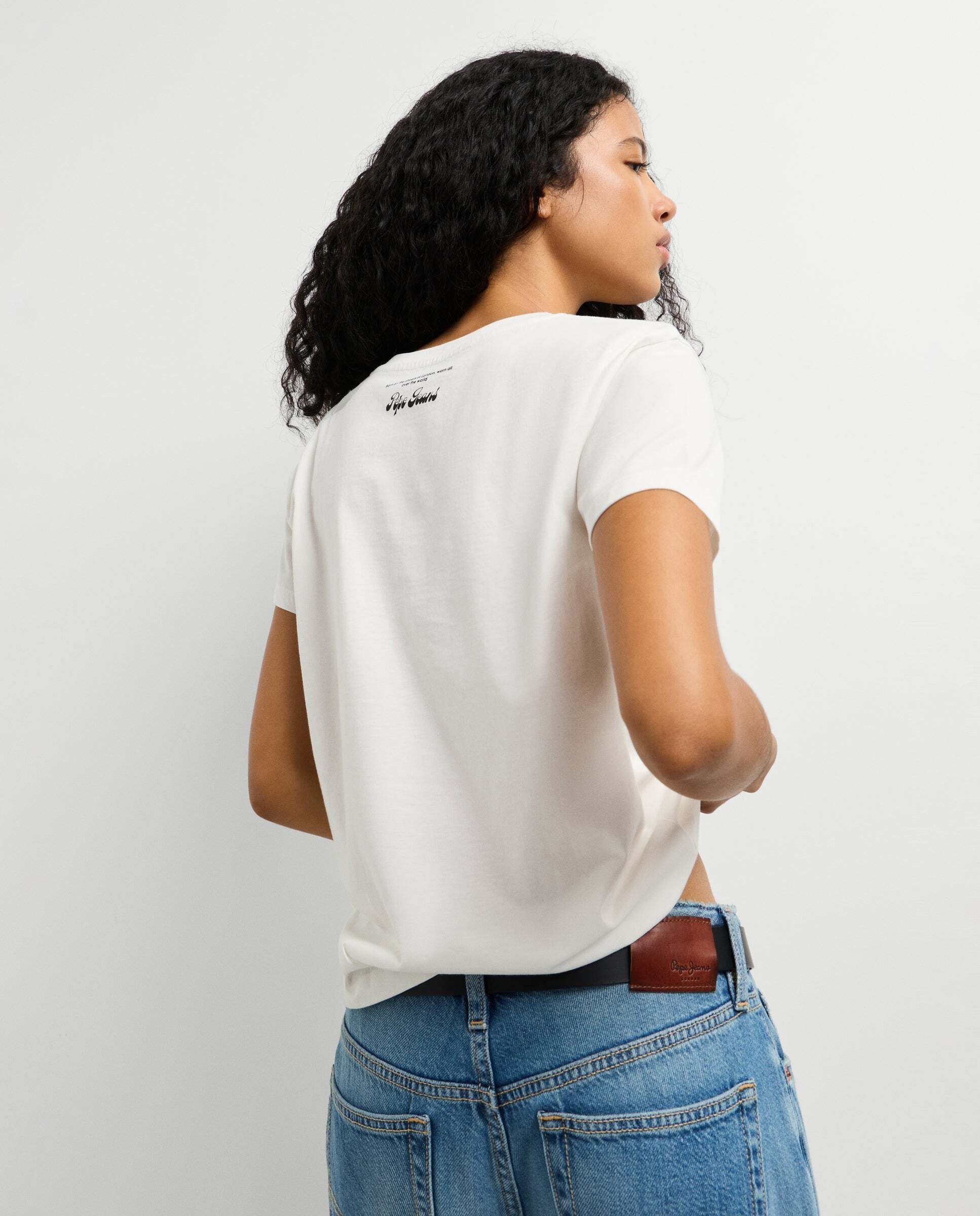 Camiseta de mujer gráfico estampado - Pepe Jeans - Blanco Blanco-3