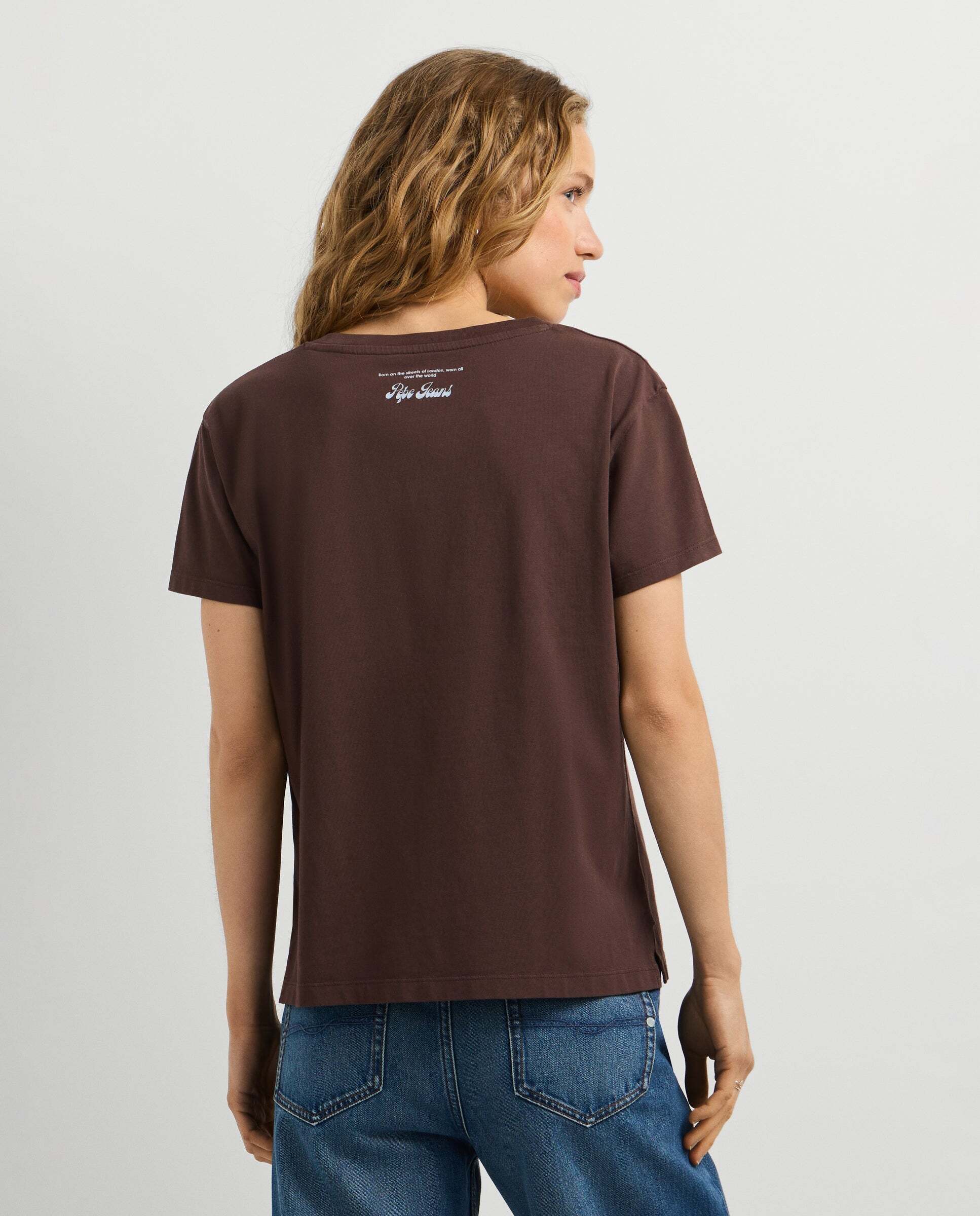 Camiseta de mujer gráfico estampado - Pepe Jeans - Marrón Marrón-2