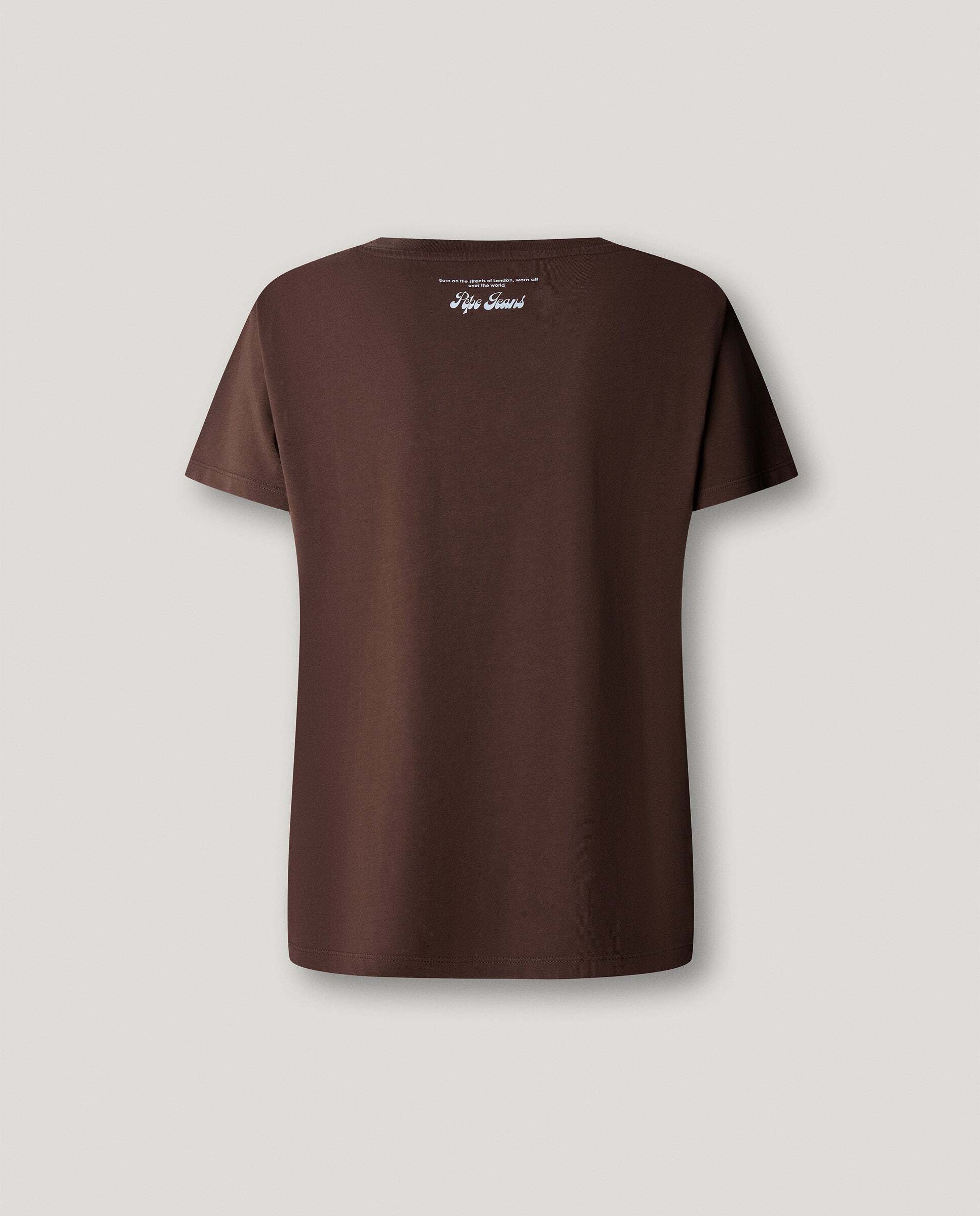 Camiseta de mujer gráfico estampado - Pepe Jeans - Marrón Marrón-4