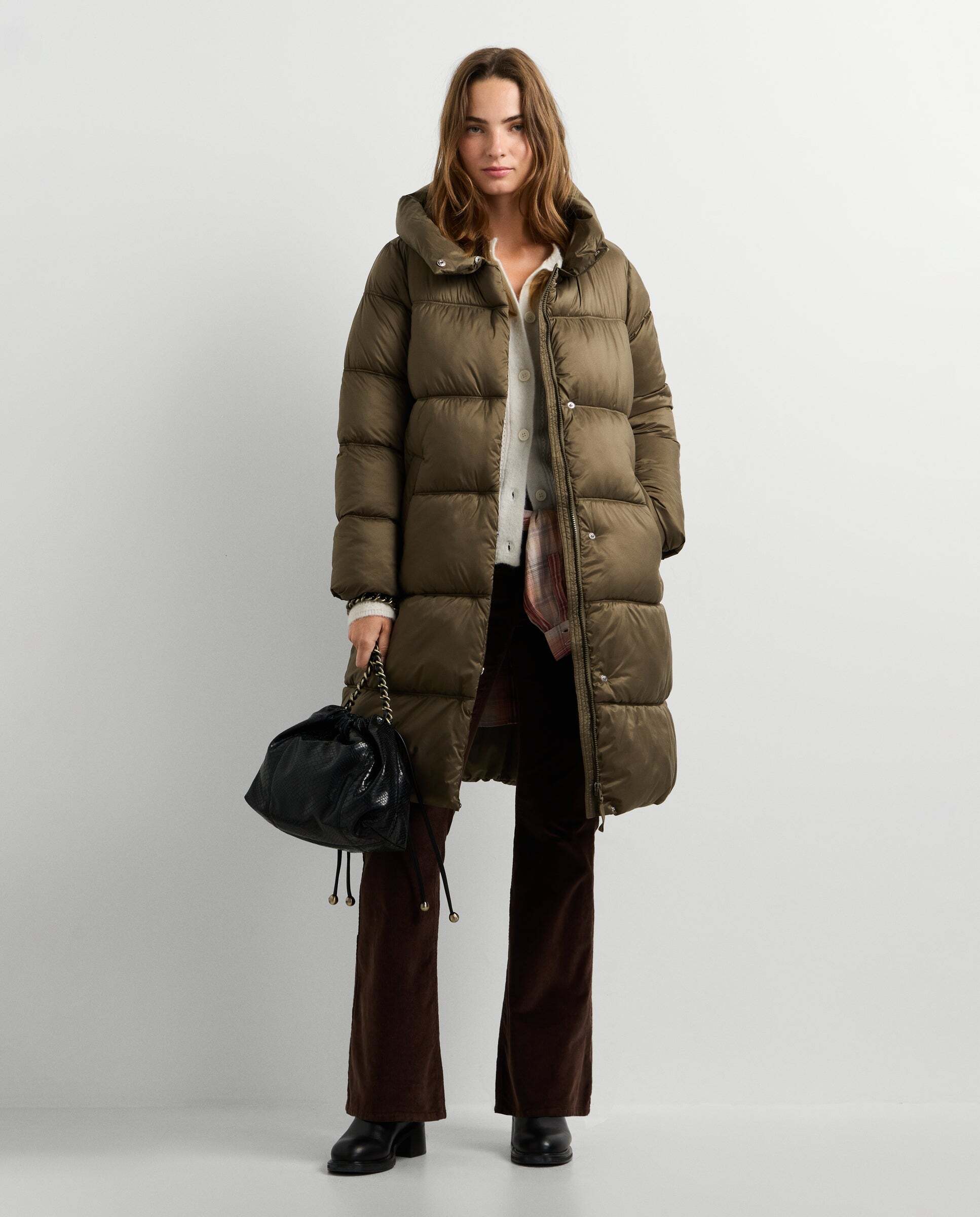 Plumífero de mujer largo acolchado impermeable - Pepe Jeans - Verde Verde-2
