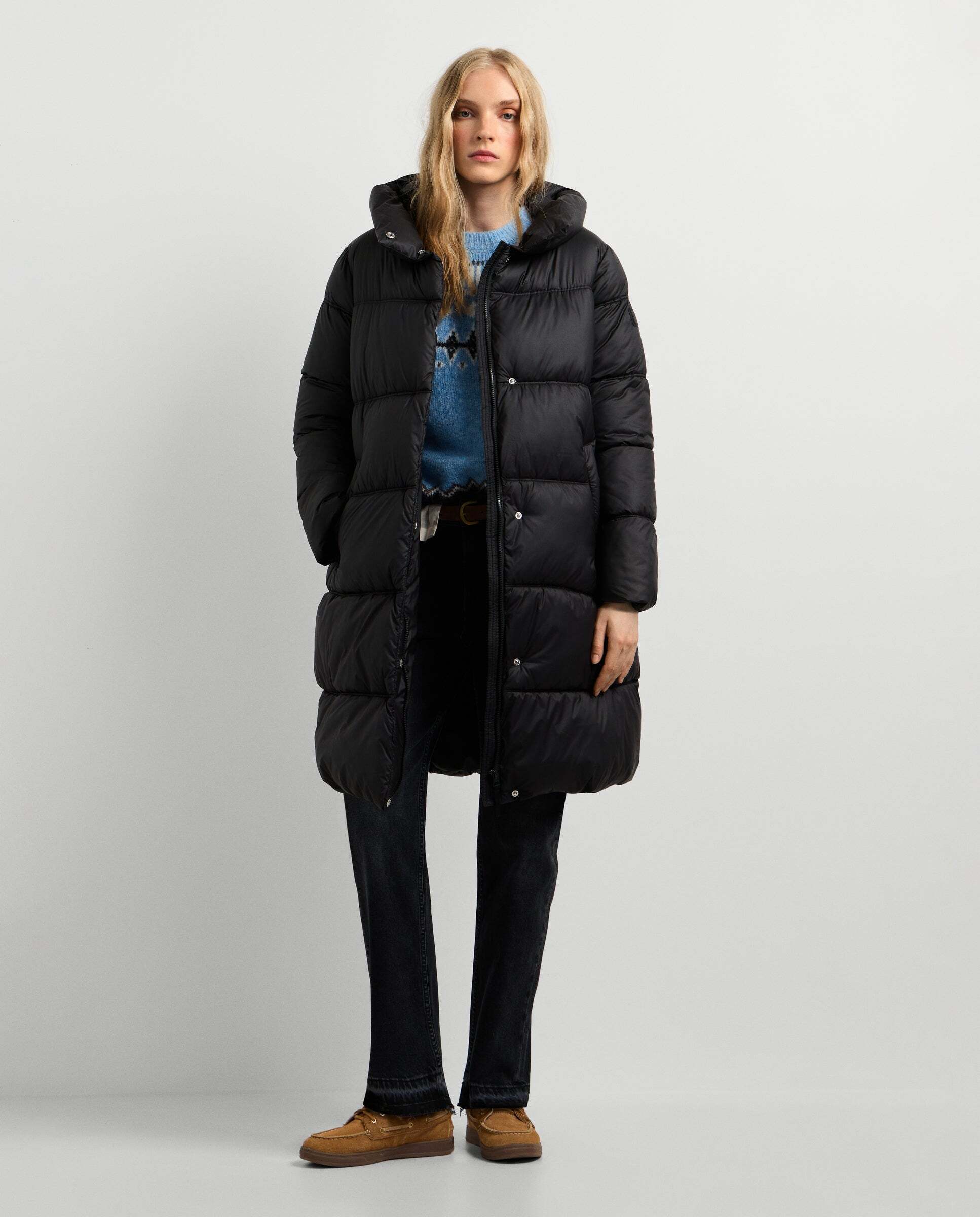 Plumífero de mujer largo acolchado impermeable - Pepe Jeans - Negro Negro-2
