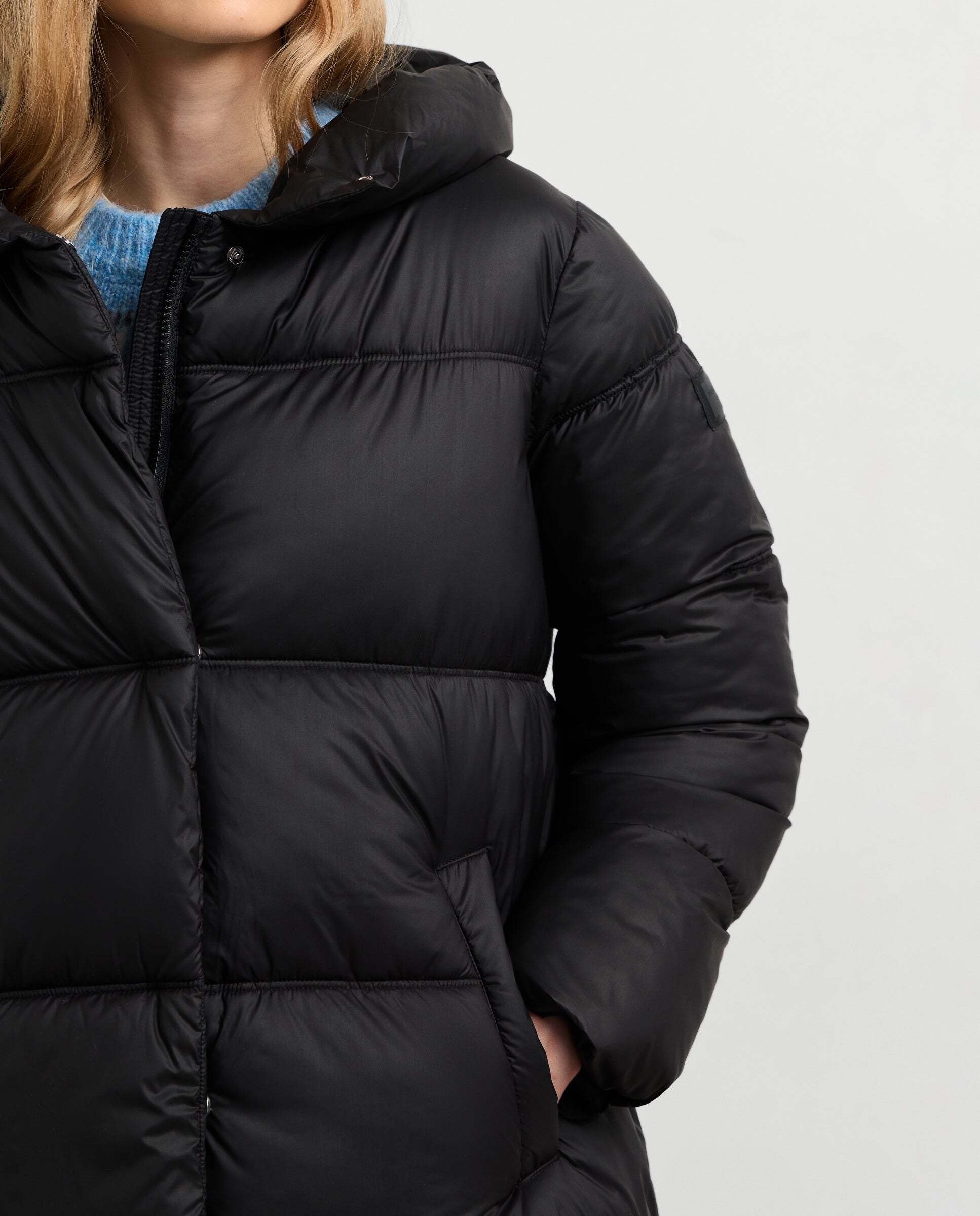 Plumífero de mujer largo acolchado impermeable - Pepe Jeans - Negro Negro-4