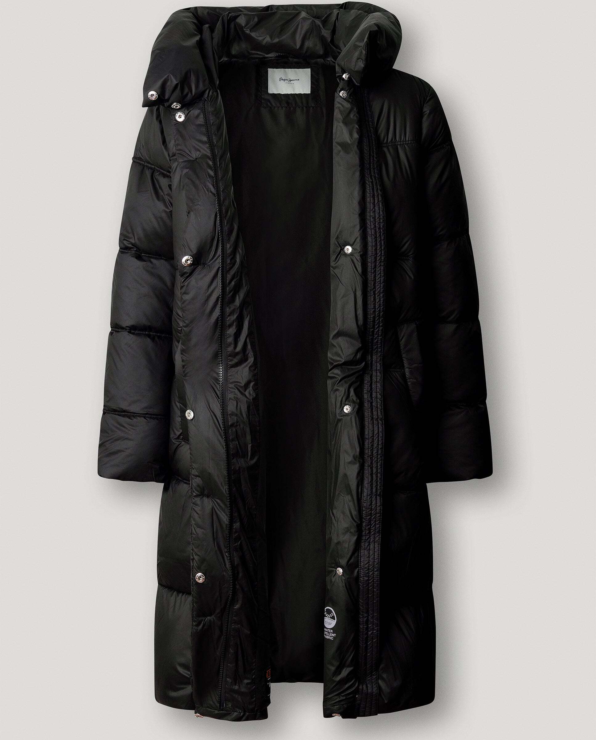 Plumífero de mujer largo acolchado impermeable - Pepe Jeans - Negro Negro-5