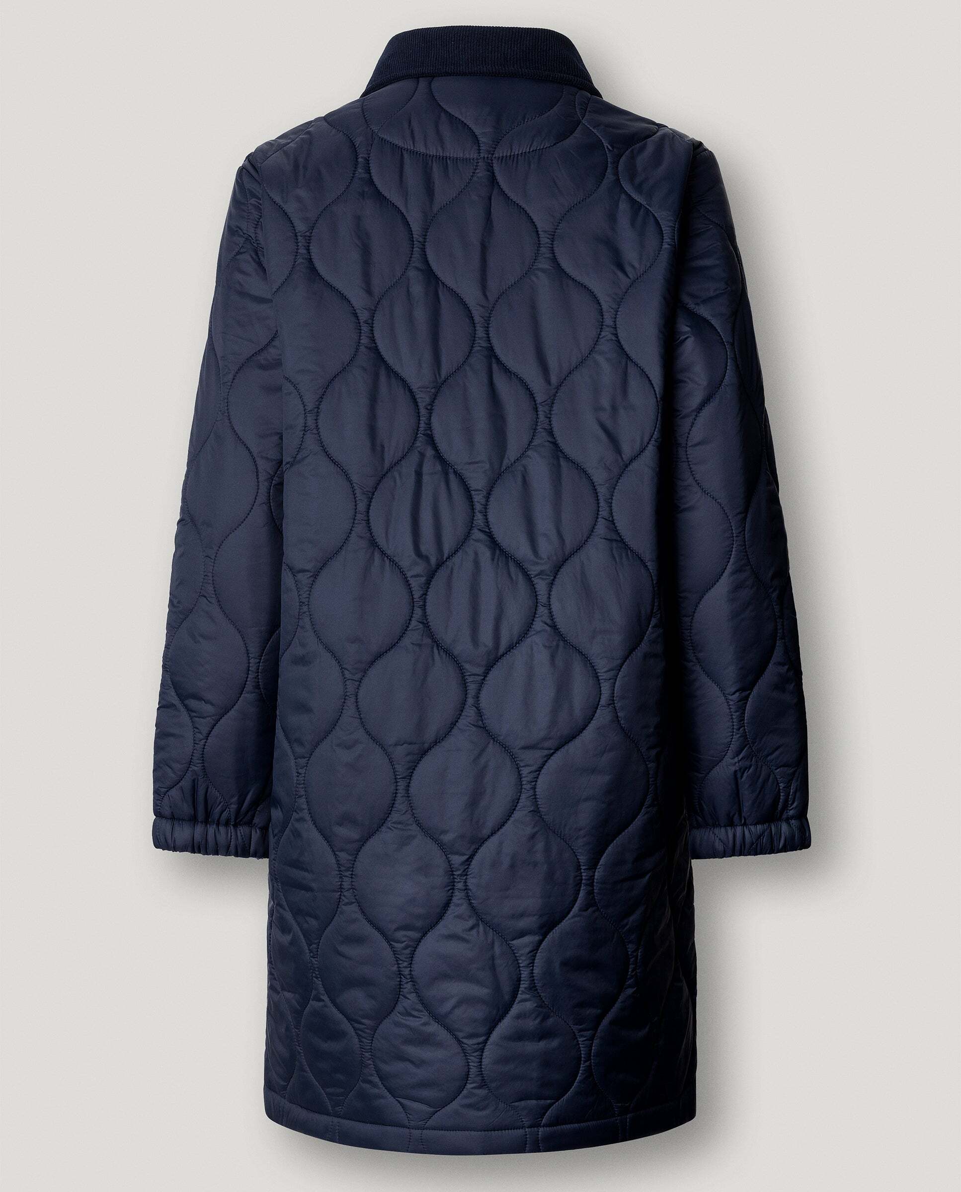 Imagen 5 de Chaqueta de mujer larga guateada con cuello pana - Pepe Jeans - Azul oscuro Azul oscuro