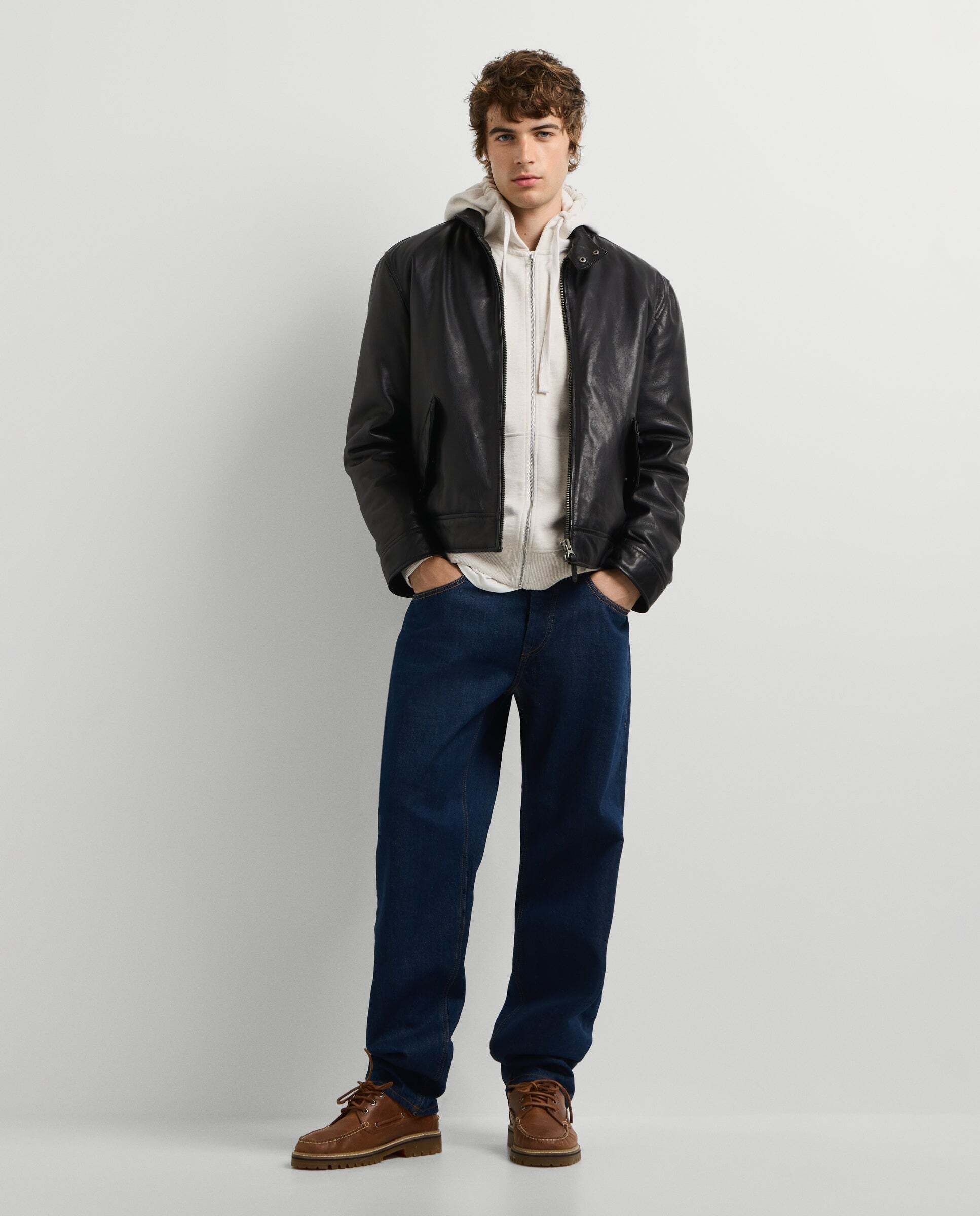 Cazadora de hombre piel fit regular - Pepe Jeans - Negro Negro-2