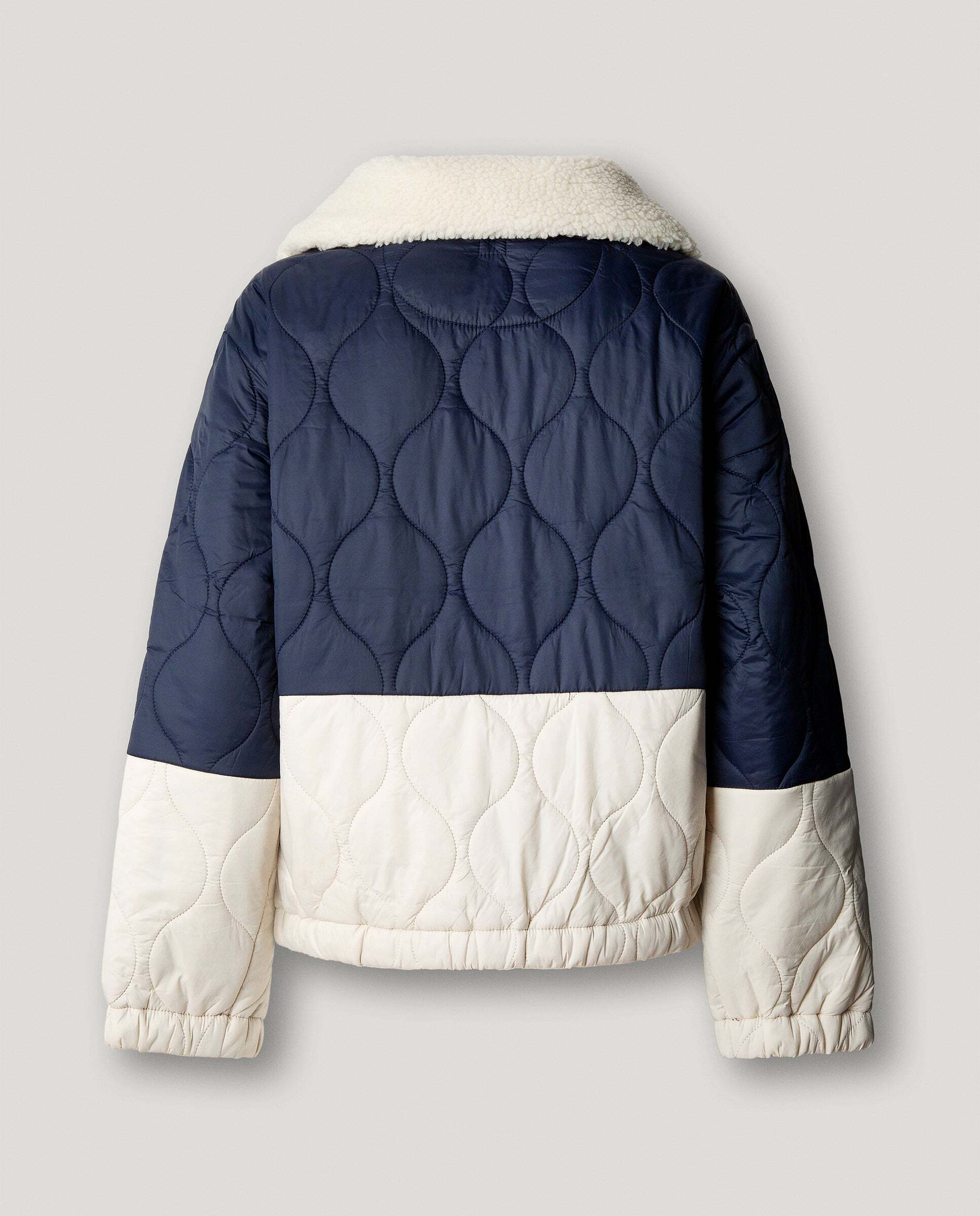 Chaqueta de mujer guateada color block - Pepe Jeans - Azul oscuro Azul oscuro-5