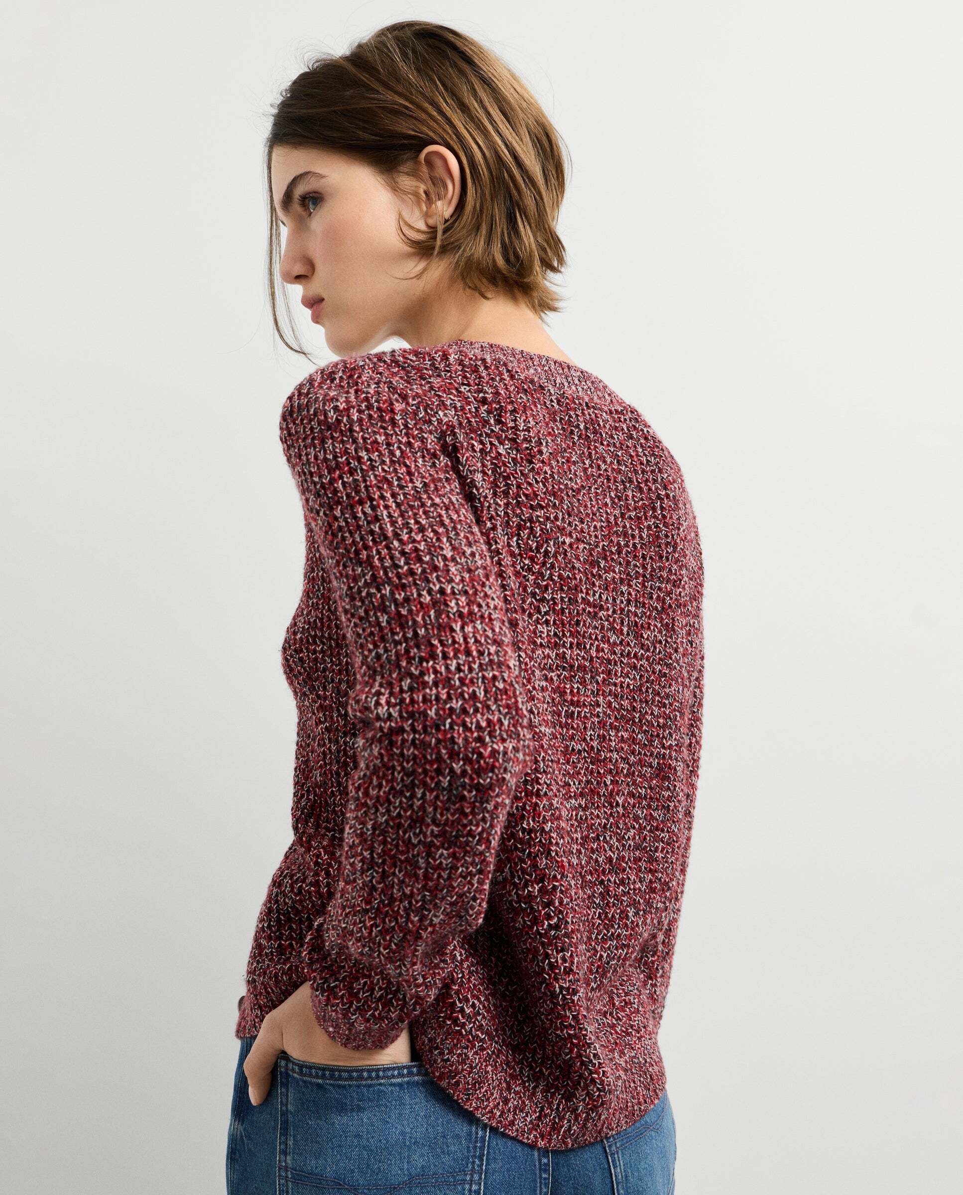 Cárdigan de mujer mouline cierre abotonado - Pepe Jeans - Rojo Rojo-3