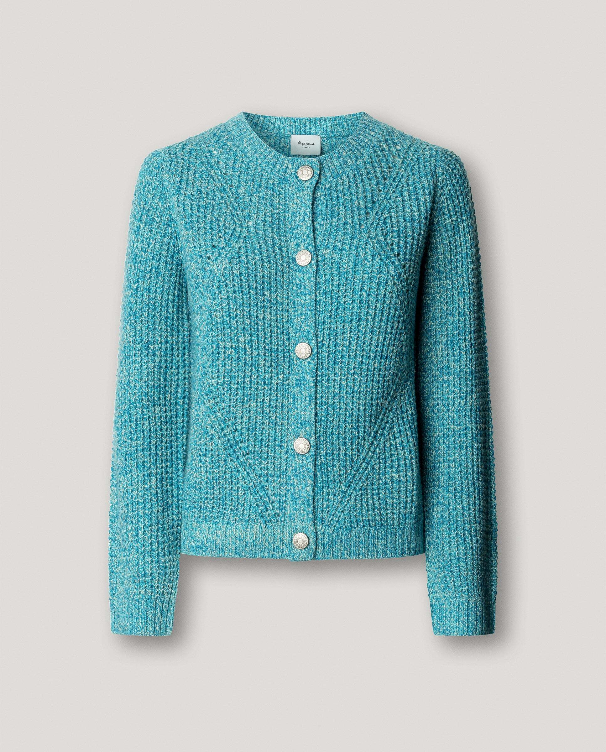 Cárdigan de mujer mouline cierre abotonado - Pepe Jeans - Verde Verde-5