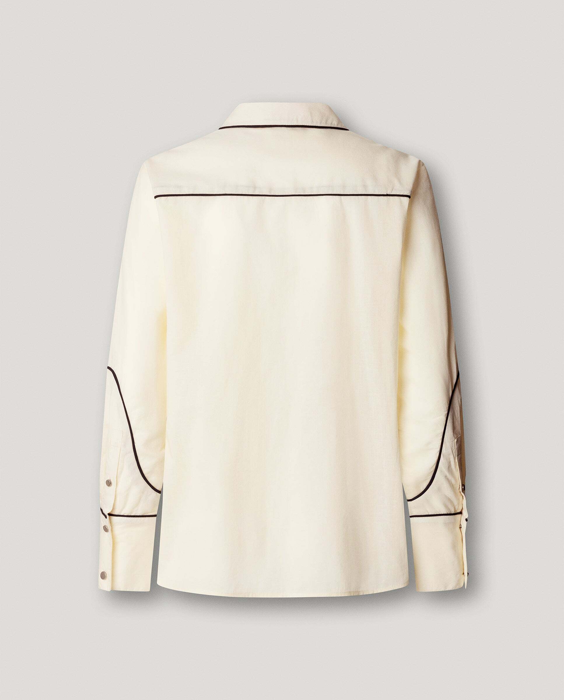 Camisa de mujer con ribetes bordada - Pepe Jeans - Blanco roto Blanco roto-5