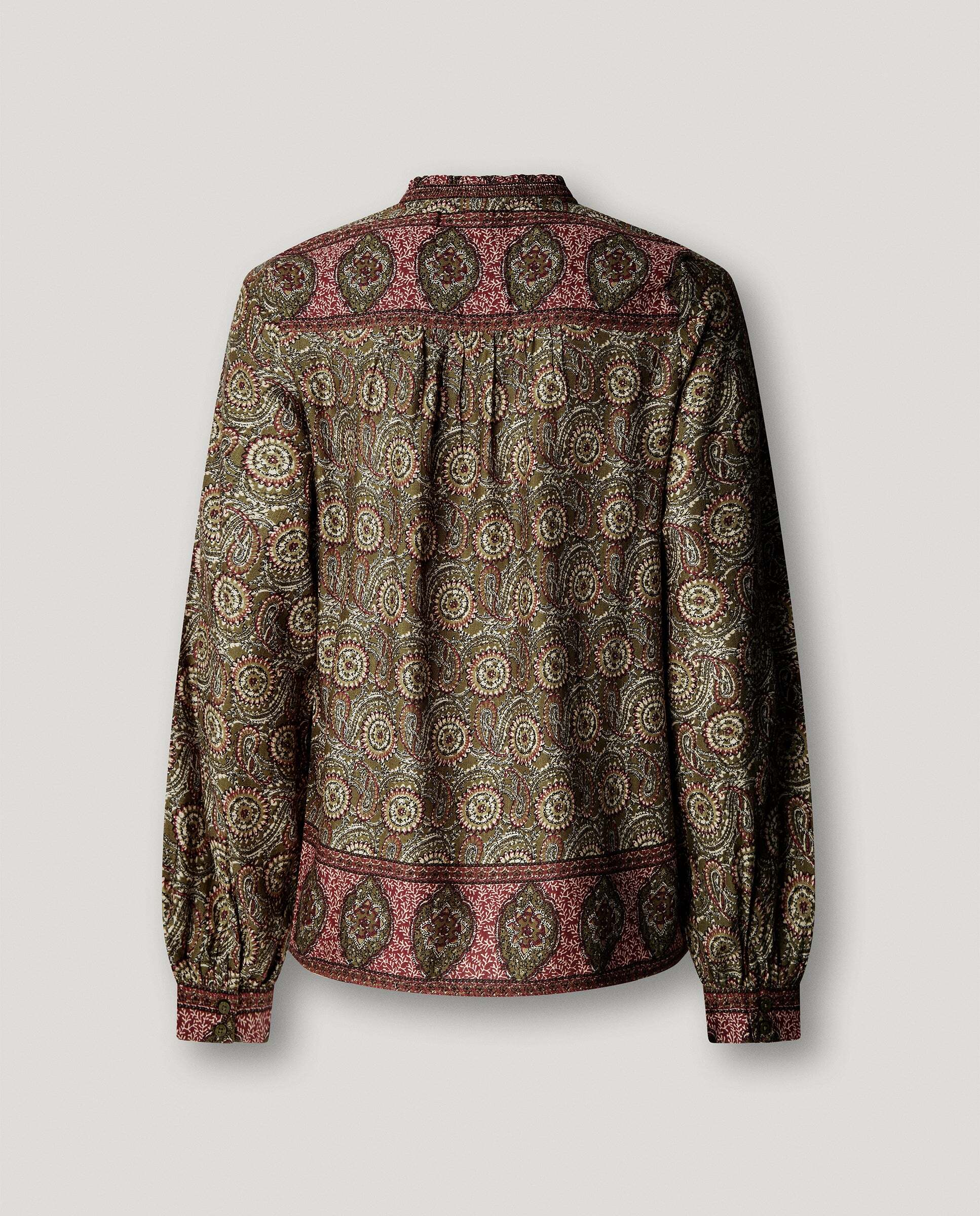 Blusa de mujer fluida estampado ornamental - Pepe Jeans - Verde Verde-5