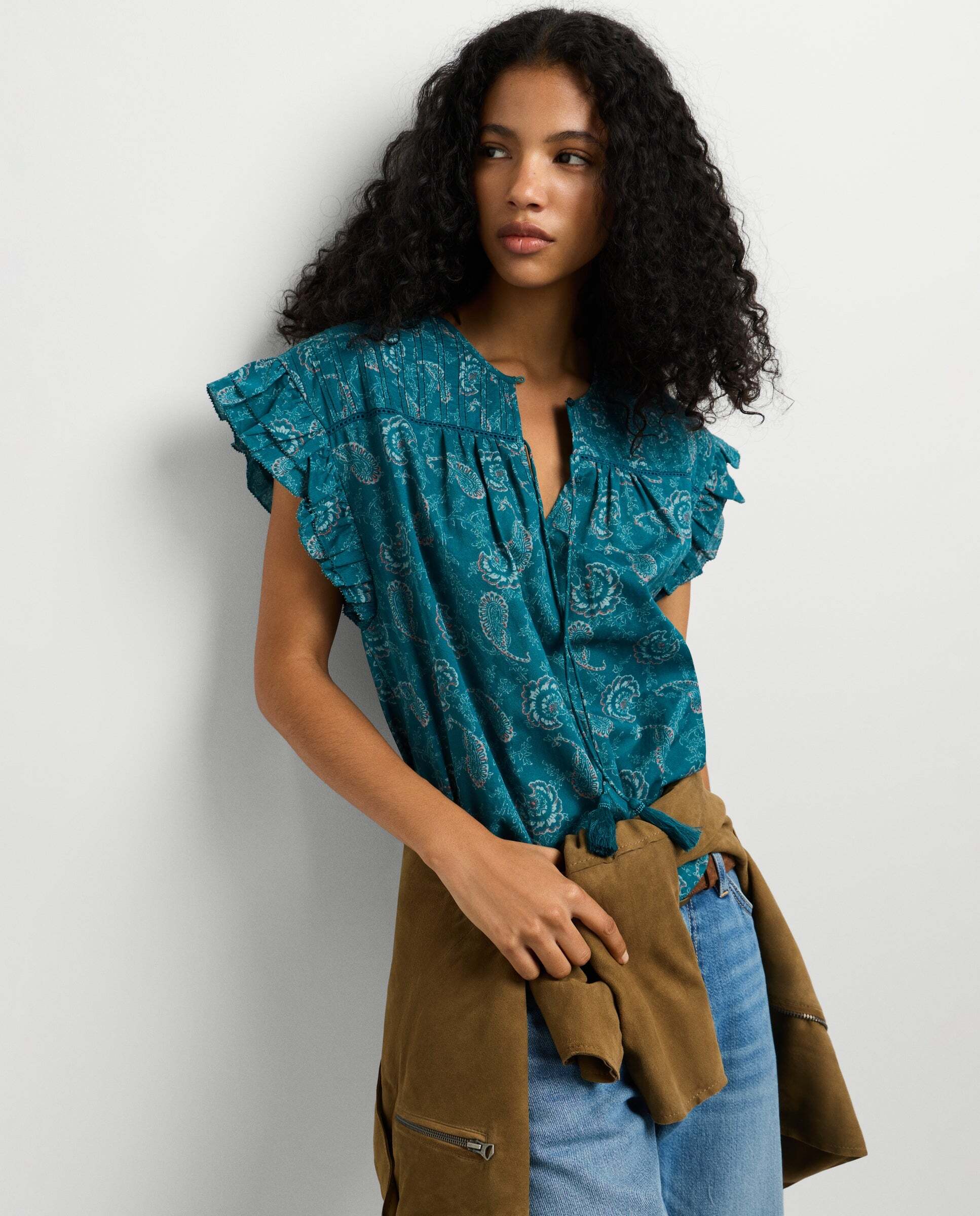 Blusa de mujer fluida sin mangas - Pepe Jeans - Verde Agua Verde Agua-1