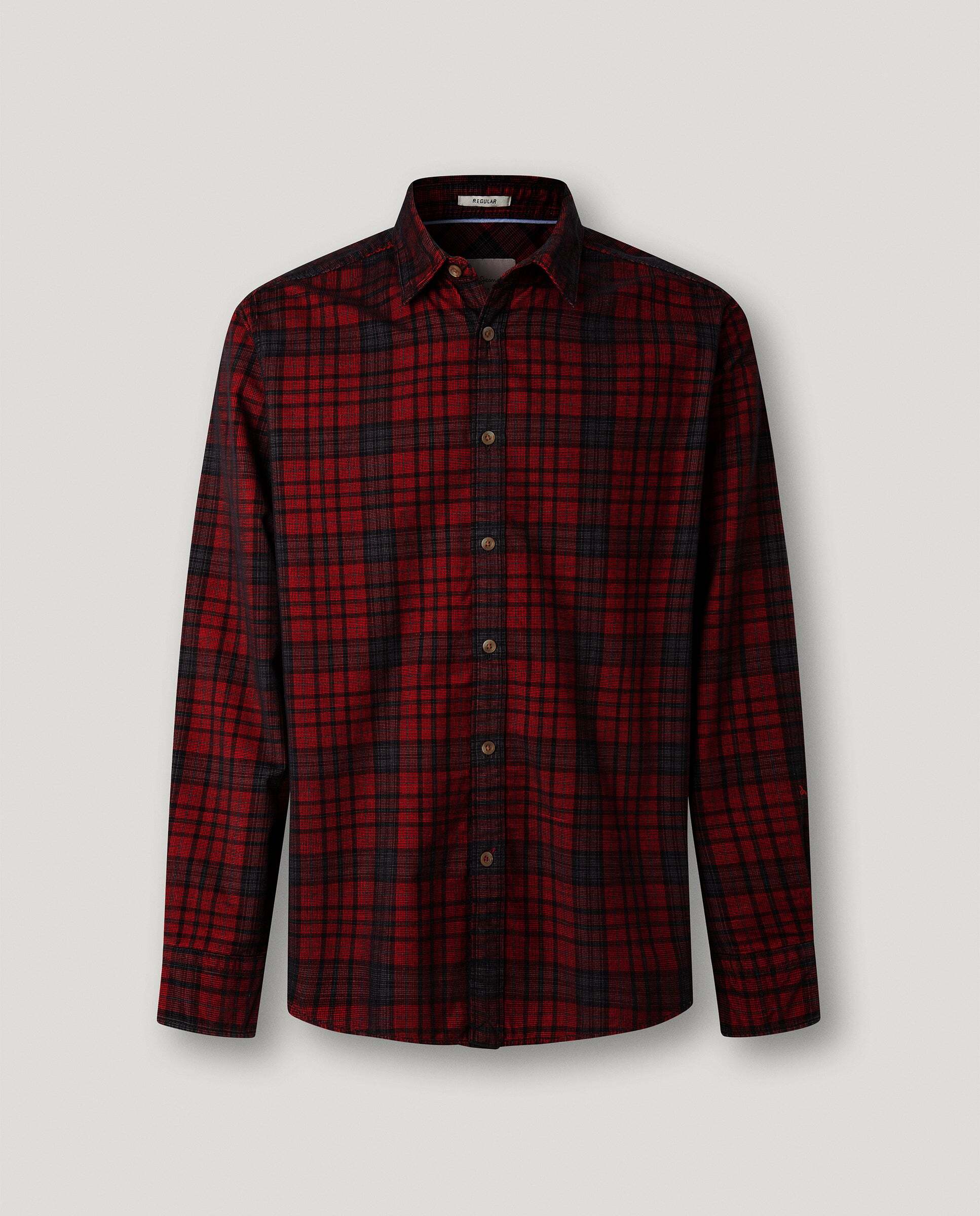 Camisa de hombre pana cuadros fit regular - Pepe Jeans - Rojo Rojo-6