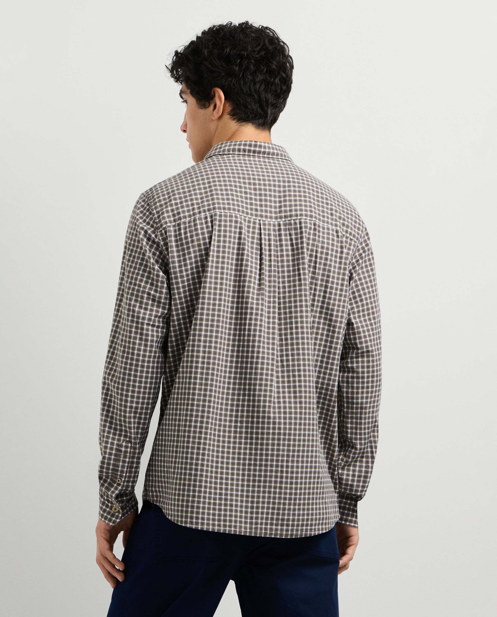Camisa de hombre popelín cuadros fit regular - Pepe Jeans - Verde Verde-3
