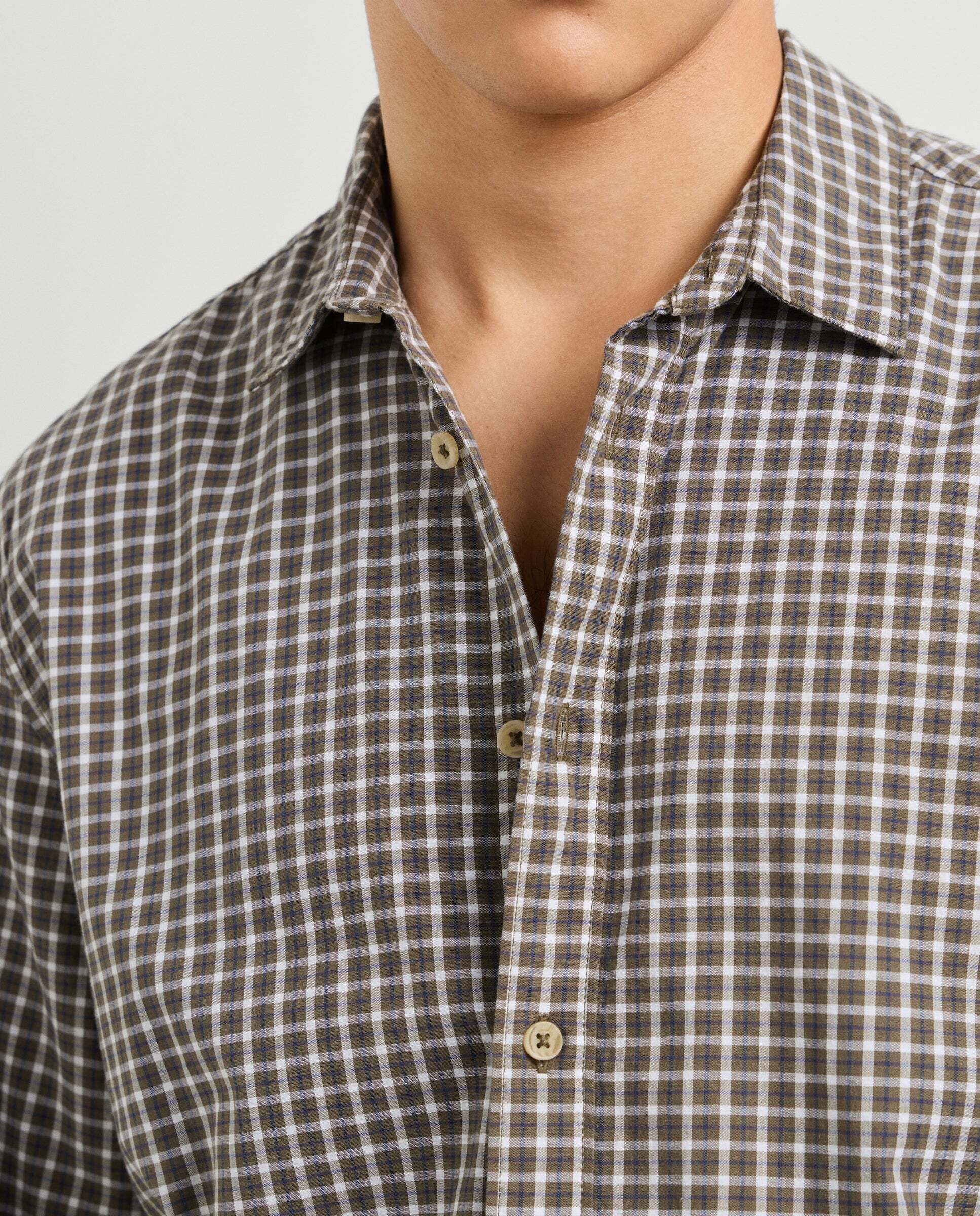 Camisa de hombre popelín cuadros fit regular - Pepe Jeans - Verde Verde-4