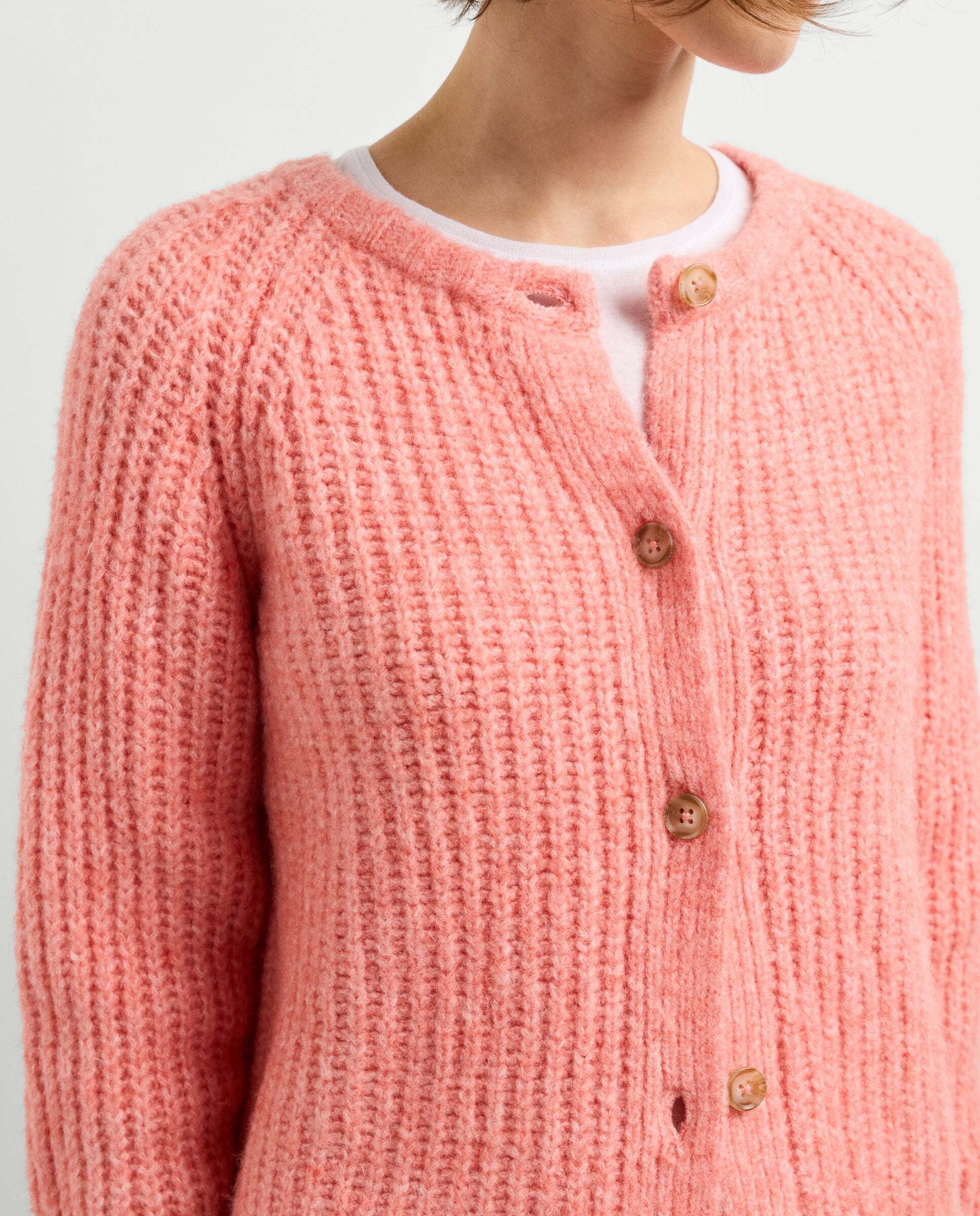 Cárdigan de mujer punto cierre abotonado - Pepe Jeans - Rosa Rosa-4