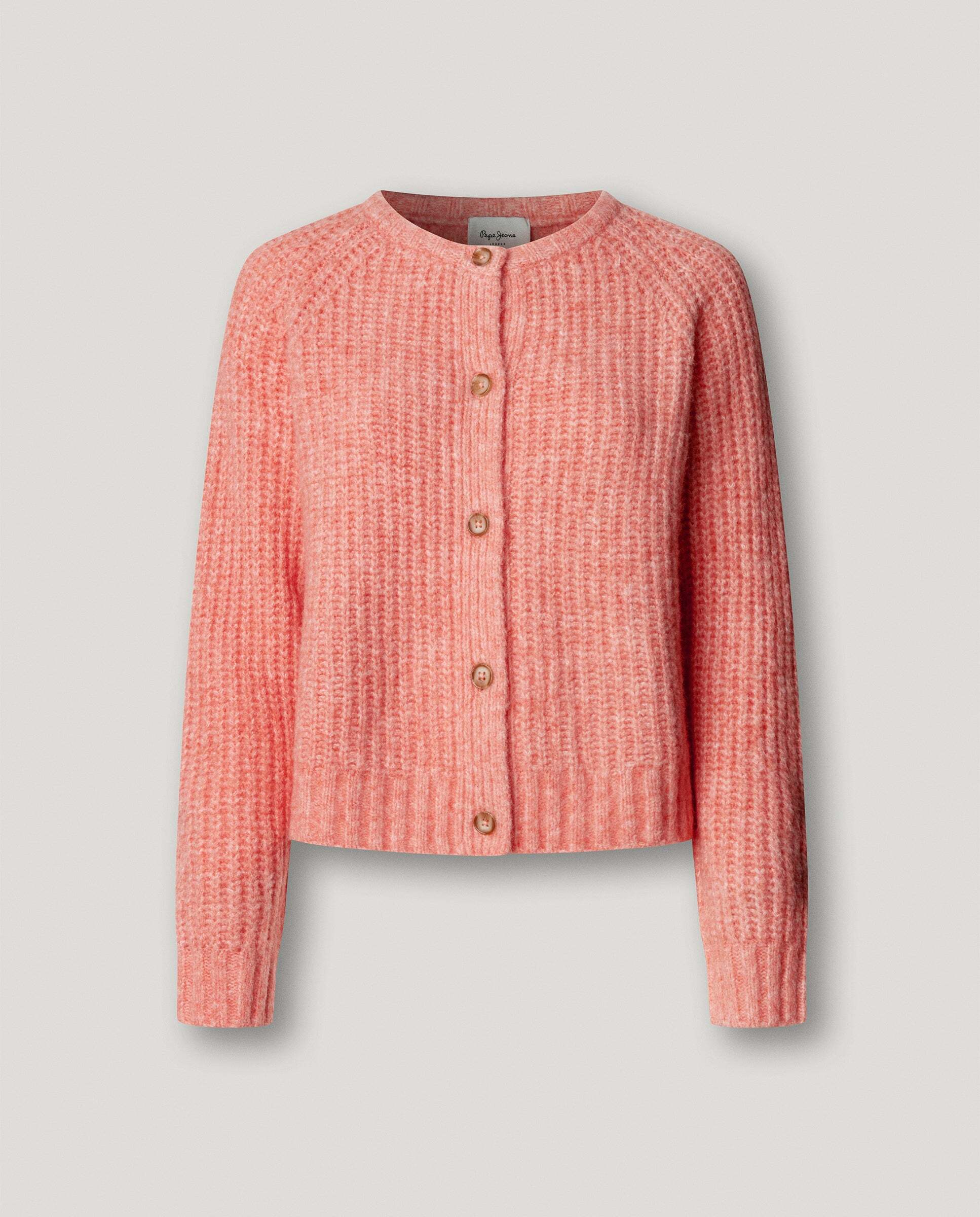 Cárdigan de mujer punto cierre abotonado - Pepe Jeans - Rosa Rosa-6