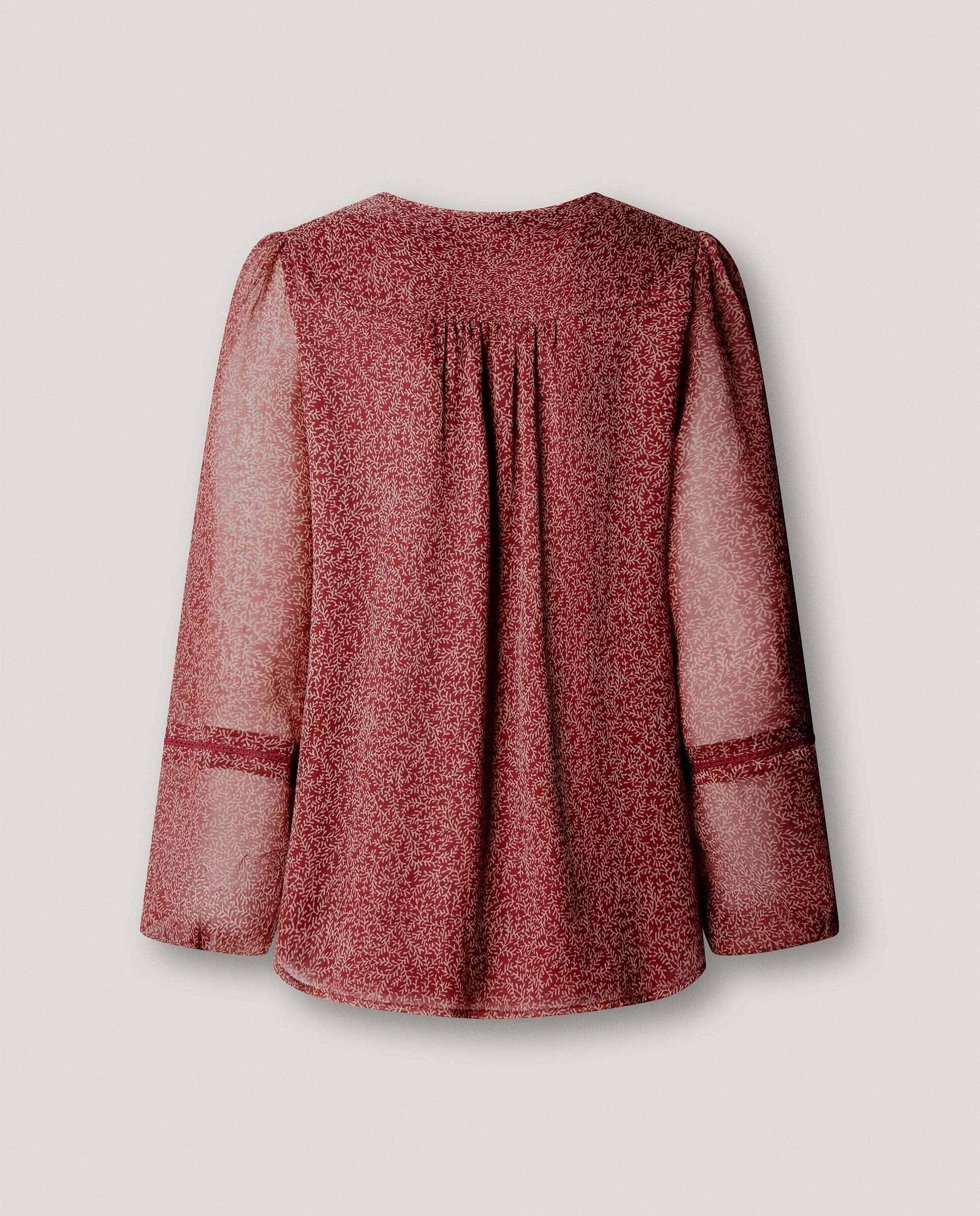 Blusa de mujer fluida estampado floral - Pepe Jeans - Rojo Teja Rojo Teja-5