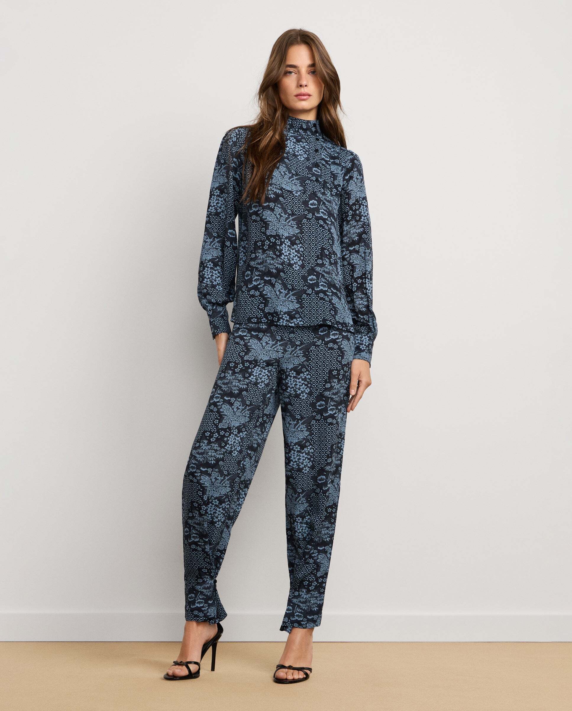 Blusa de mujer fluida estampado floral - Pepe Jeans - Azul Azul-2