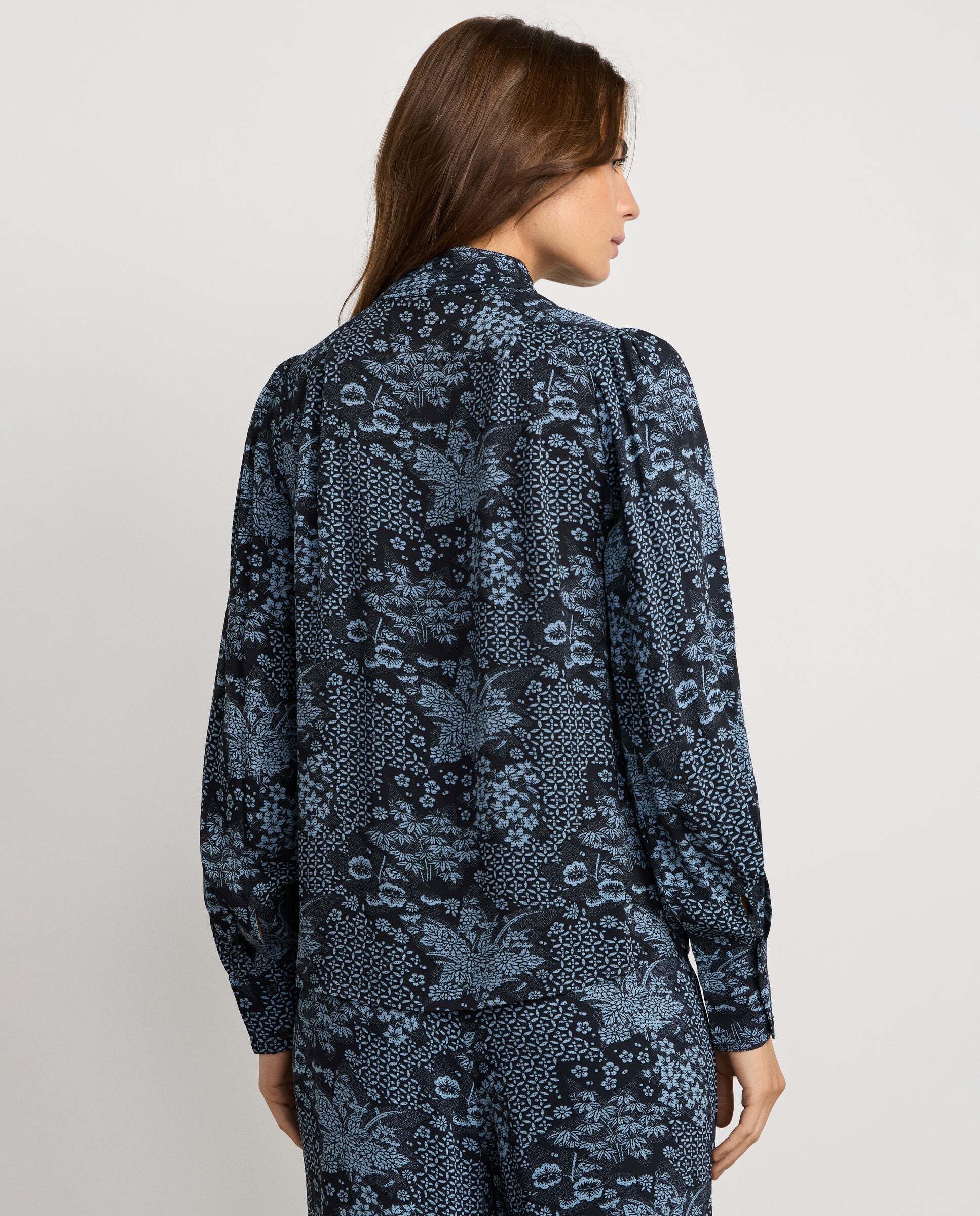 Blusa de mujer fluida estampado floral - Pepe Jeans - Azul Azul-3