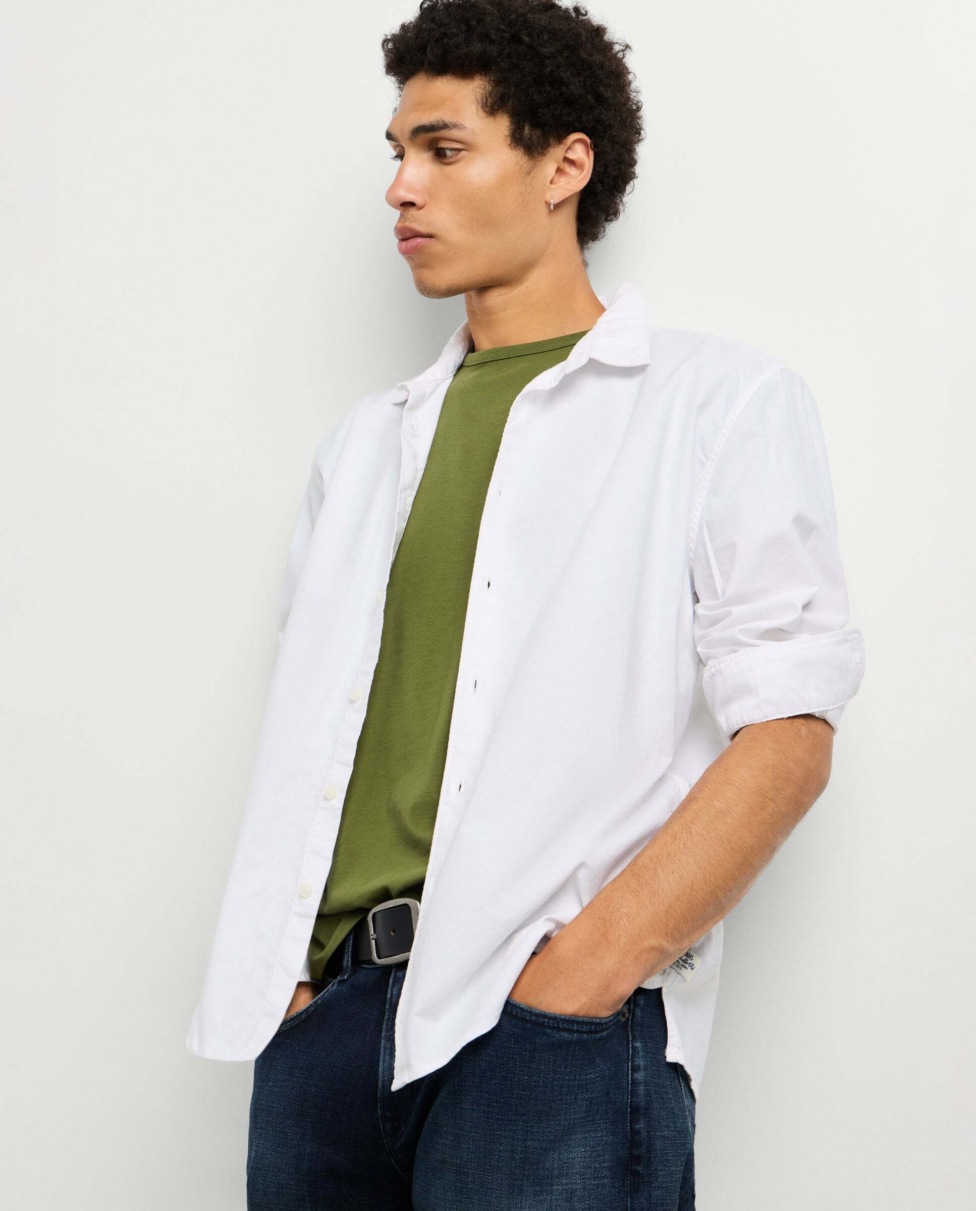 Imagen 0 de Camisa de hombre oxford fit casual Blanco