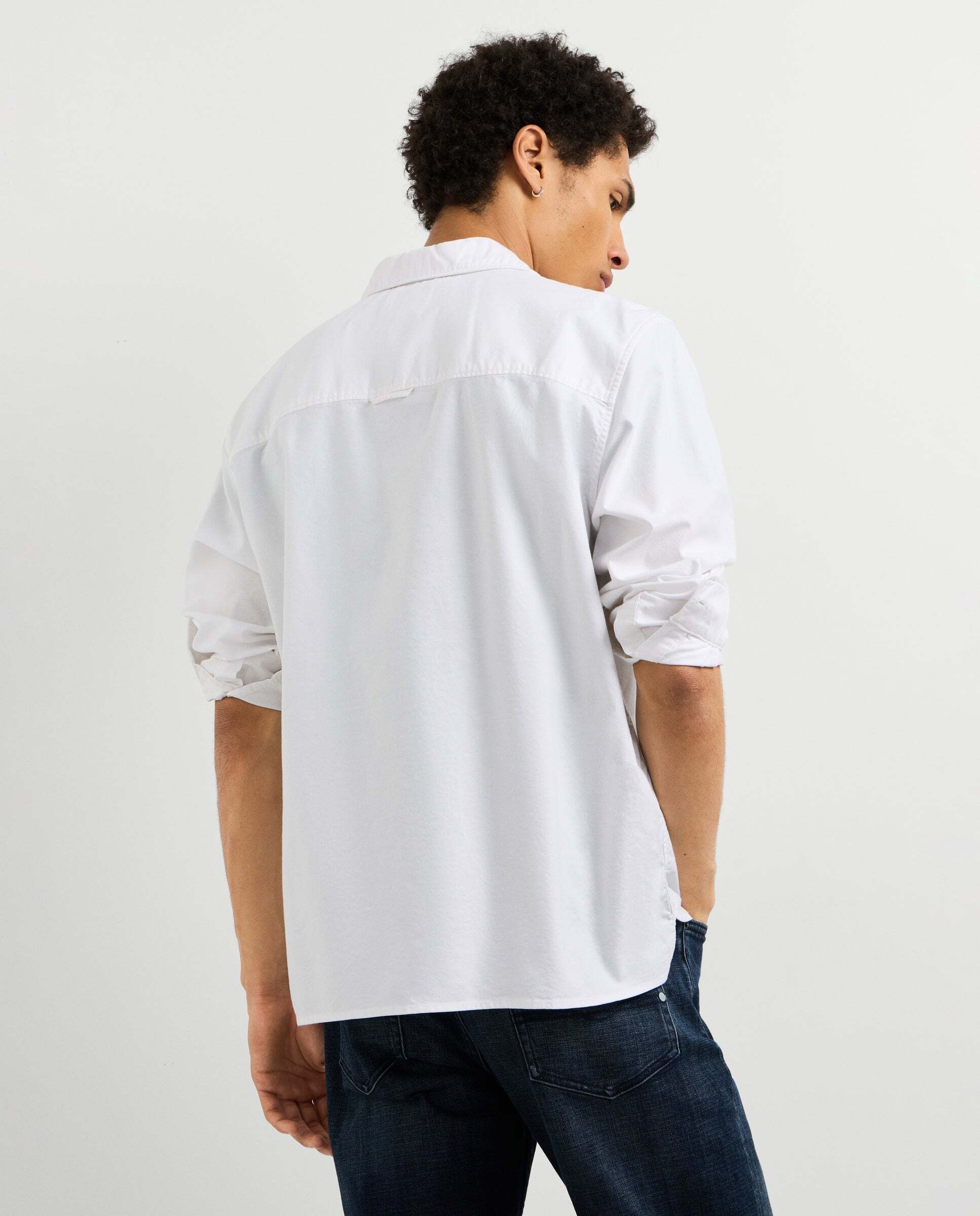 Camisa de hombre oxford fit casual - Pepe Jeans - Blanco Blanco-3