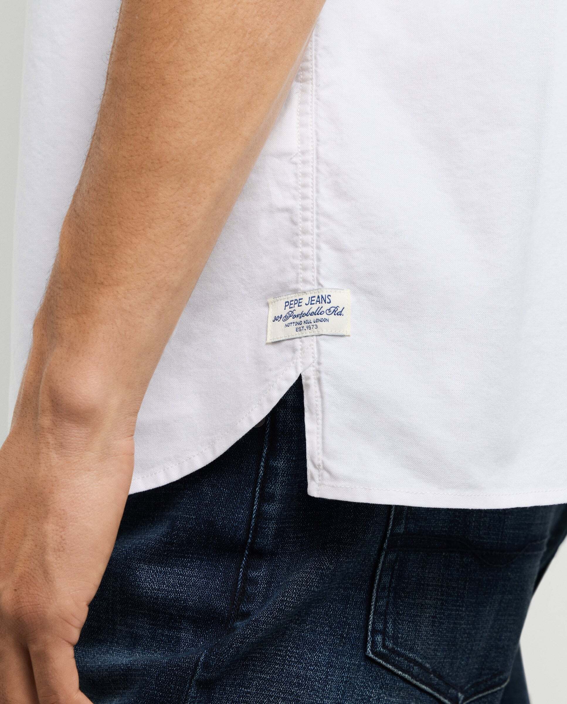 Camisa de hombre oxford fit casual - Pepe Jeans - Blanco Blanco-4