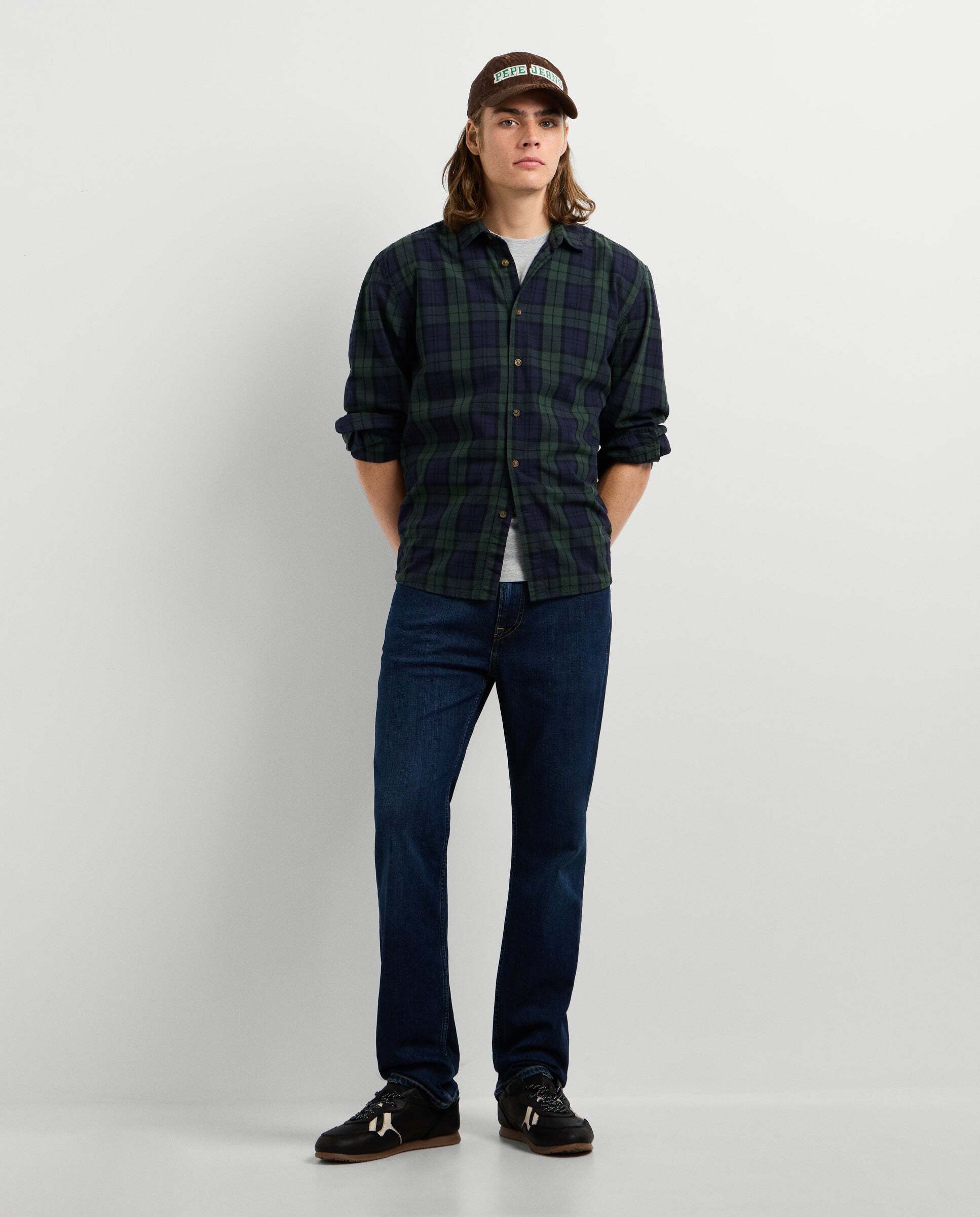 Camisa de hombre cuadros fit casual - Pepe Jeans - Verde Verde-2