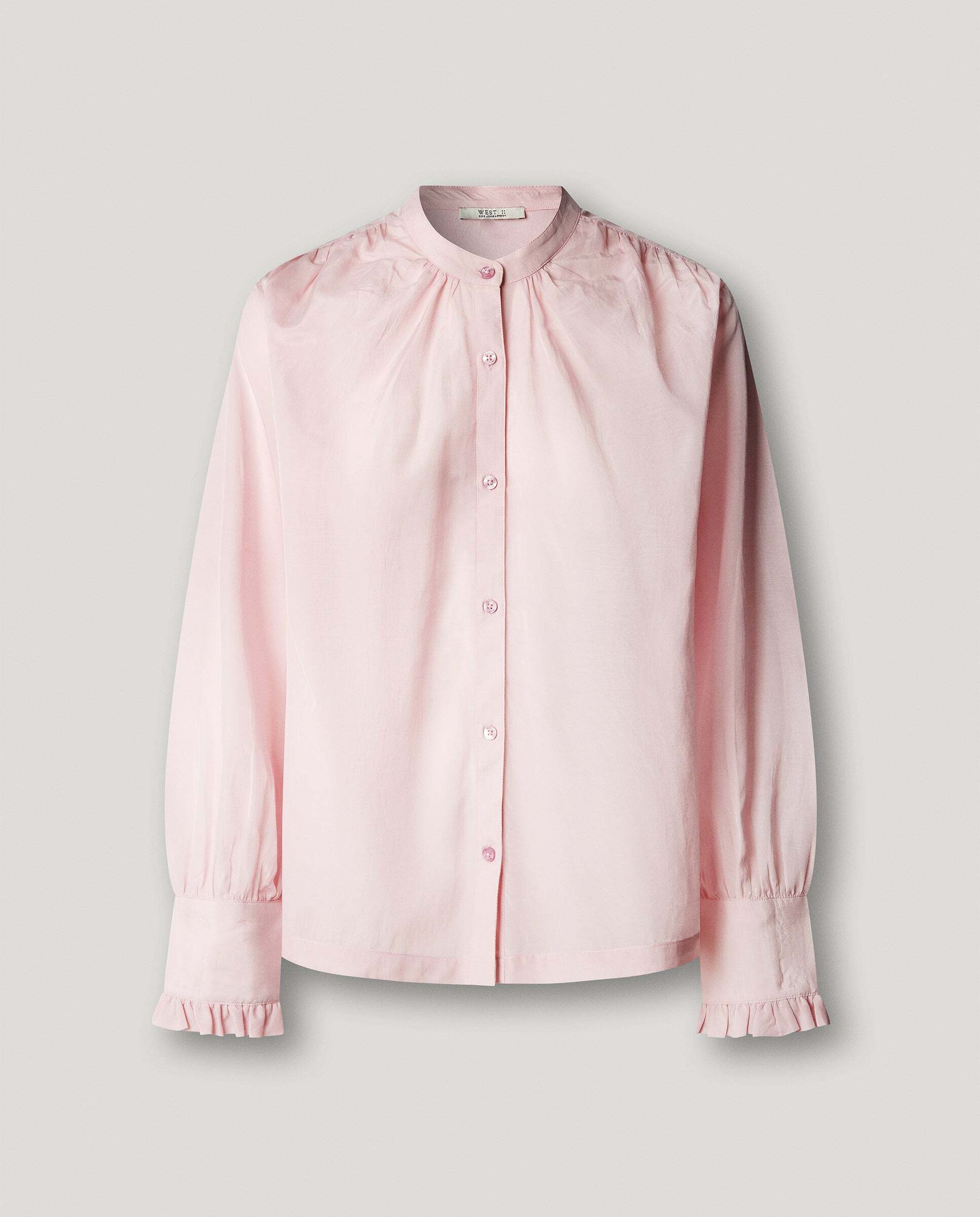 Blusa de mujer fluida cuello mao - Pepe Jeans - Rosa claro Rosa claro-5
